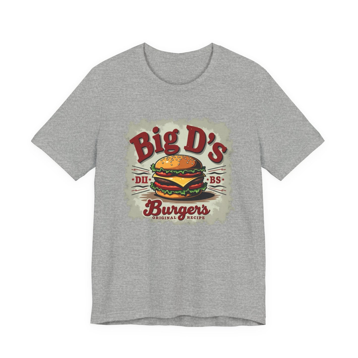 Big D's Burgers Unisex Jersey Tee - Fun Foodie Shirt, Casual Wear, Burger Lover Gift, Retro Fast Food T-Shirt, Summer BBQ Fashion - Psychonaut Swag
