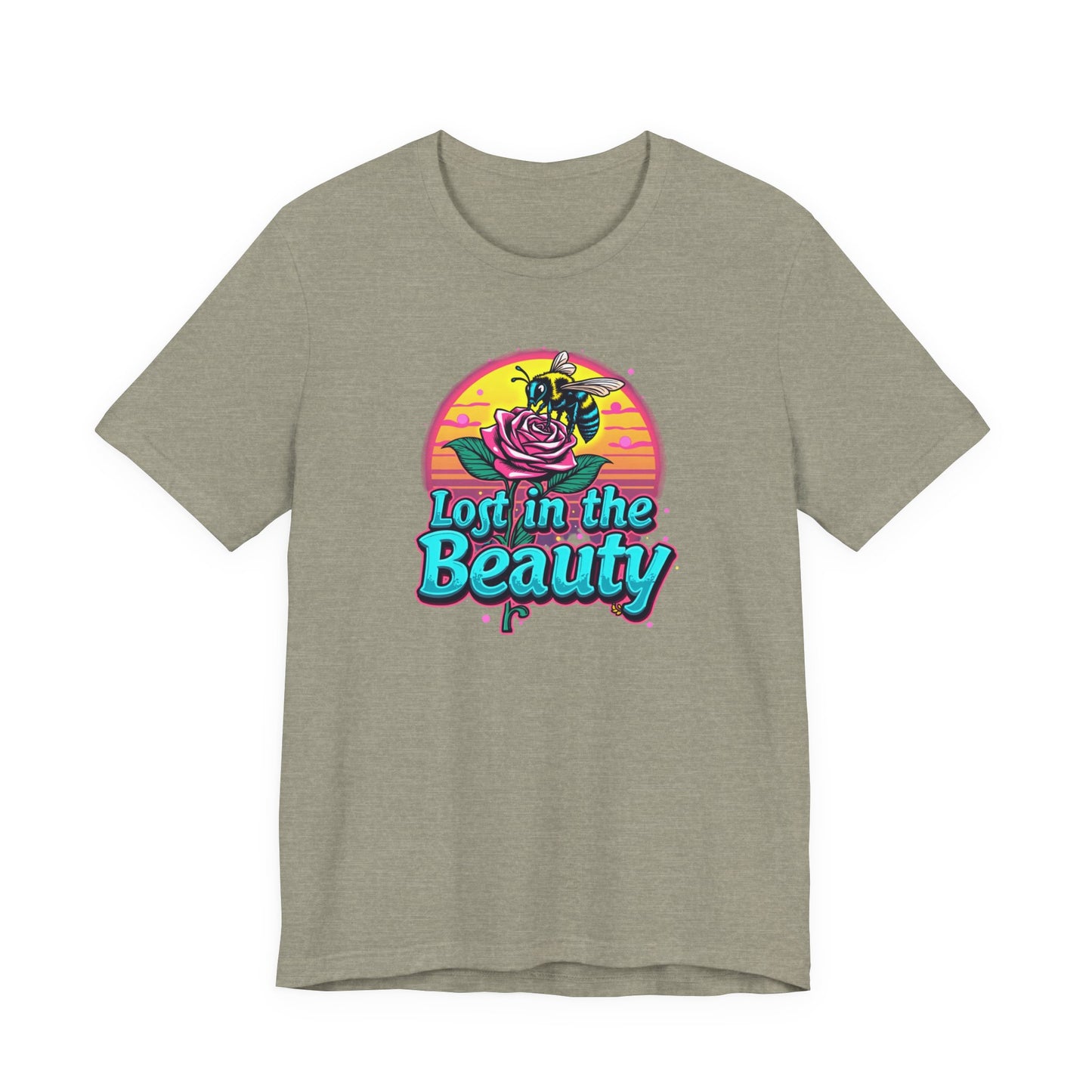Lost in the Beauty Unisex Tee - Floral Graphic Short Sleeve Shirt - Psychonaut Swag