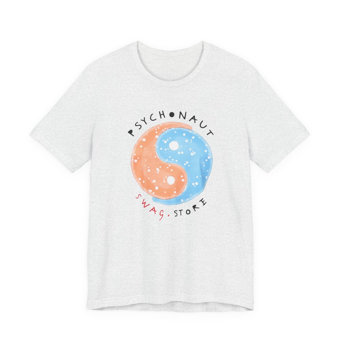 Psychedelic Yin Yang Graphic Tee, Relaxed Fit Short Sleeve T-Shirt, Unisex Casual Wear, Gift for Psychonauts and Free Spirits