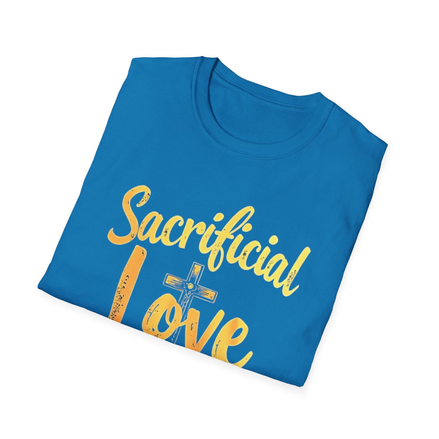 Sacrificial Love Unisex Softstyle T-Shirt - Faith-Inspired Casual Wear - Psychonaut Swag