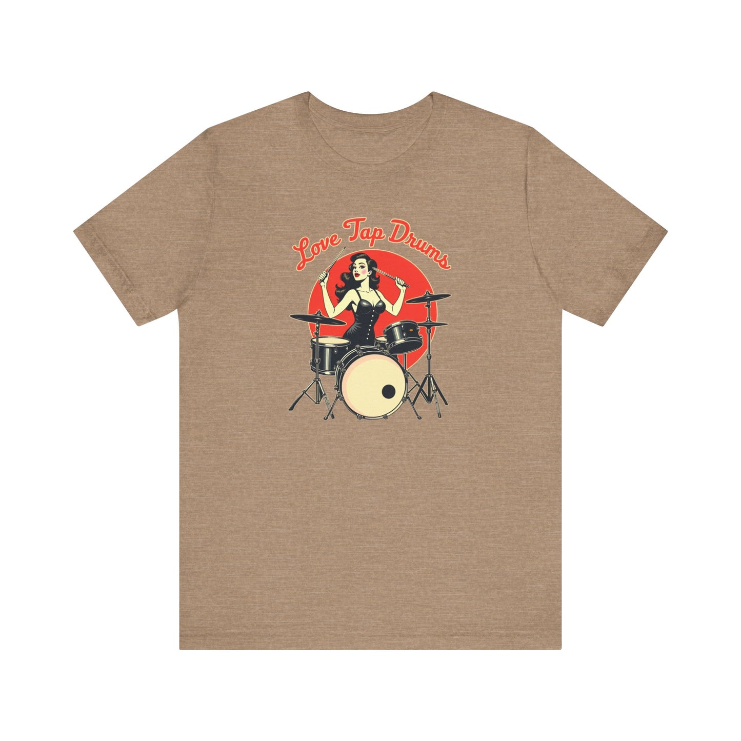 Love Tap Drums, Drummer Tee - Perfect for Music Lovers, Band Merch, Gifts for Musicians, Concerts, Casual Wear, Love Tap Drums - Psychonaut Swag