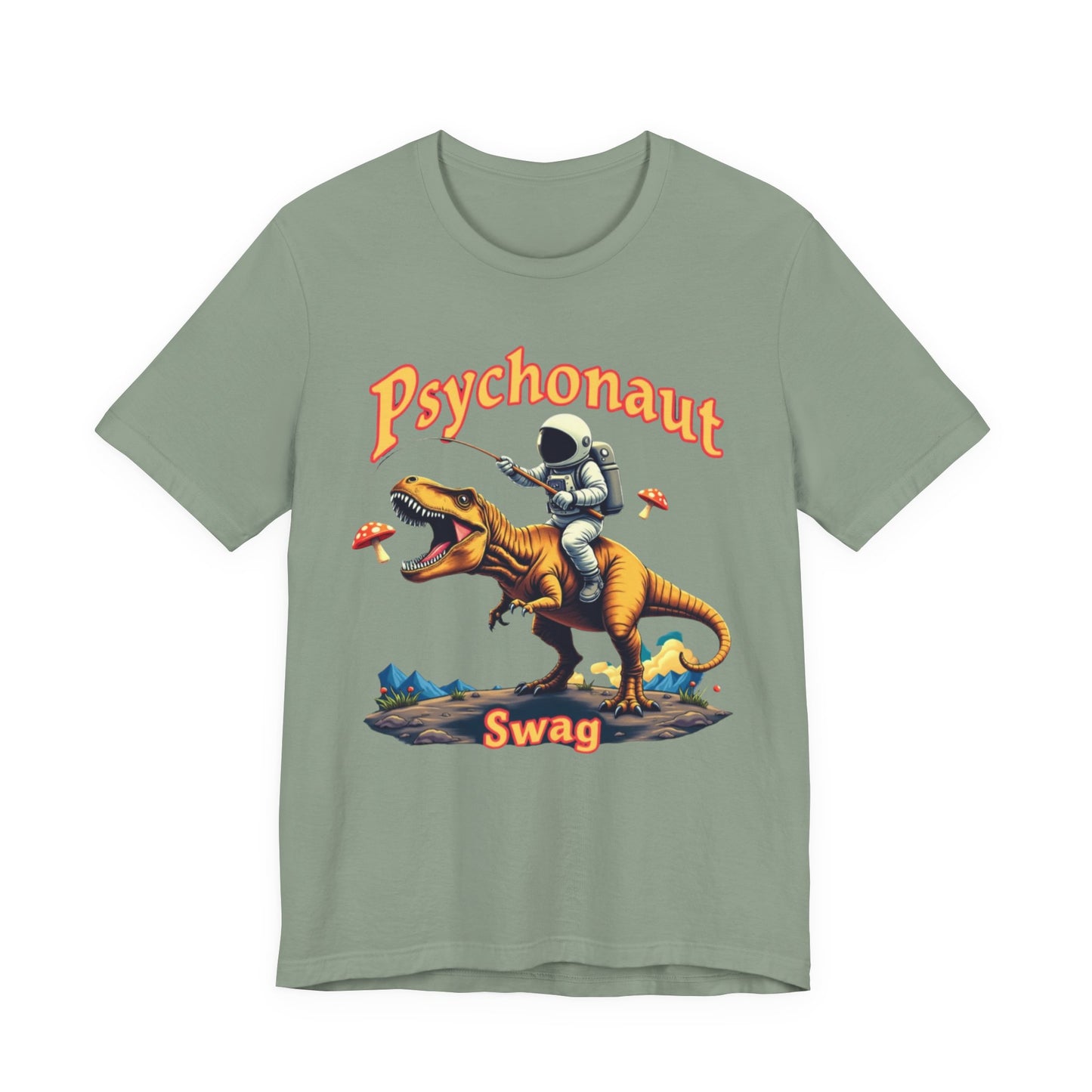 Psychonaut T-Rex Tee - Cool Retro Unisex Jersey Short Sleeve Shirt, Perfect for Gifts, Festivals, and Everyday Wear - Psychonaut Swag
