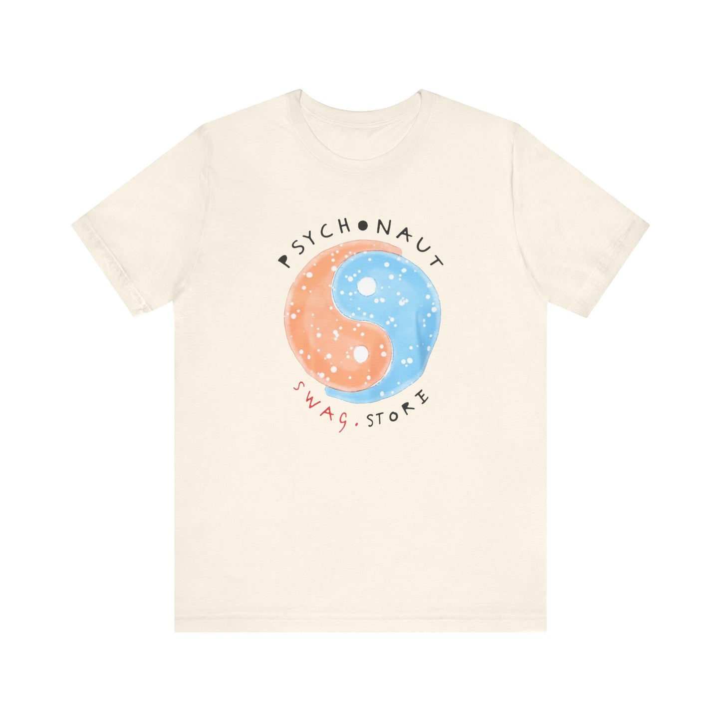 Psychedelic Yin Yang Graphic Tee, Relaxed Fit Short Sleeve T-Shirt, Unisex Casual Wear, Gift for Psychonauts and Free Spirits