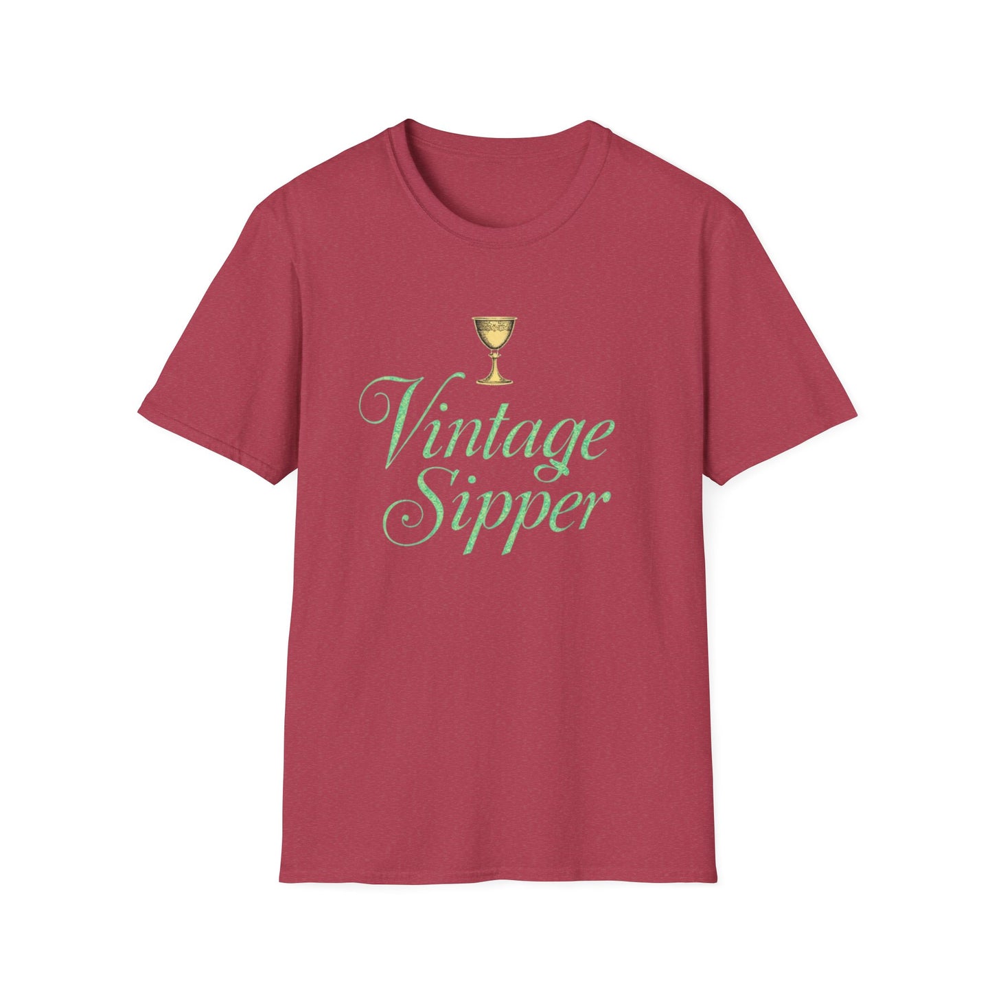 Vintage Sipper Unisex Softstyle T-Shirt, Casual Wear, Gift for Wine Lovers, Bar Night, Vintage Inspired Apparel - Psychonaut Swag