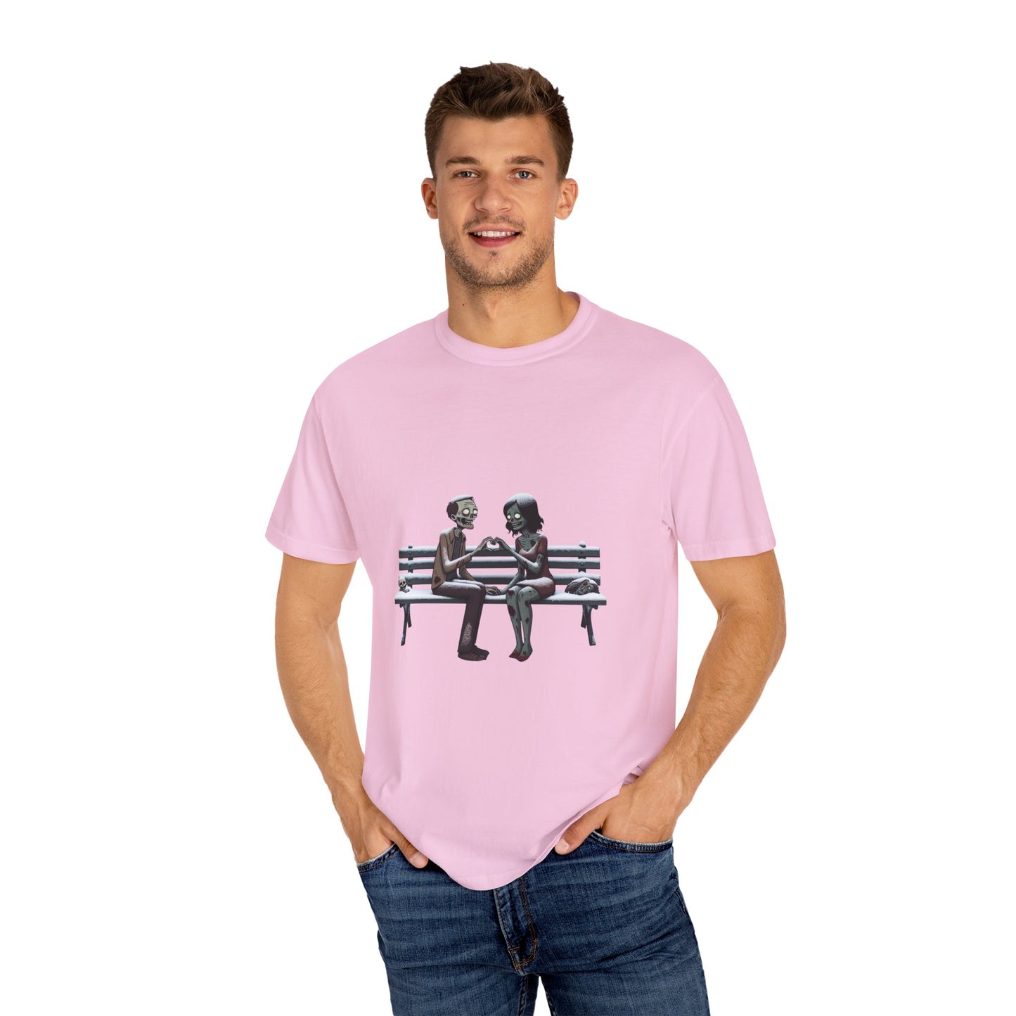 Zombie heart tee, Unisex Garment-Dyed T-shirt - Psychonaut Swag