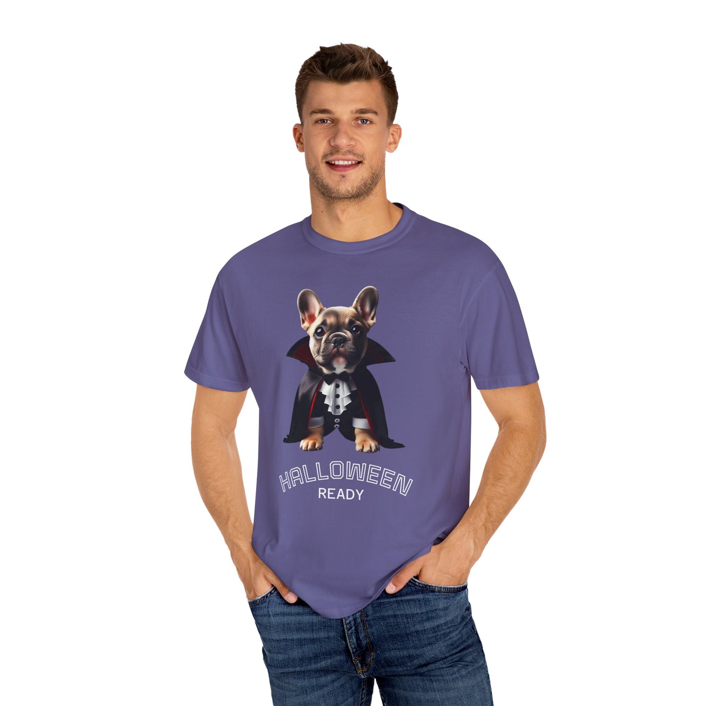 Funny French Bulldog Vampire T-Shirt, Pet Lover Gift, Halloween Costume Tee, Dog Theme Apparel, Unisex Graphic Shirt