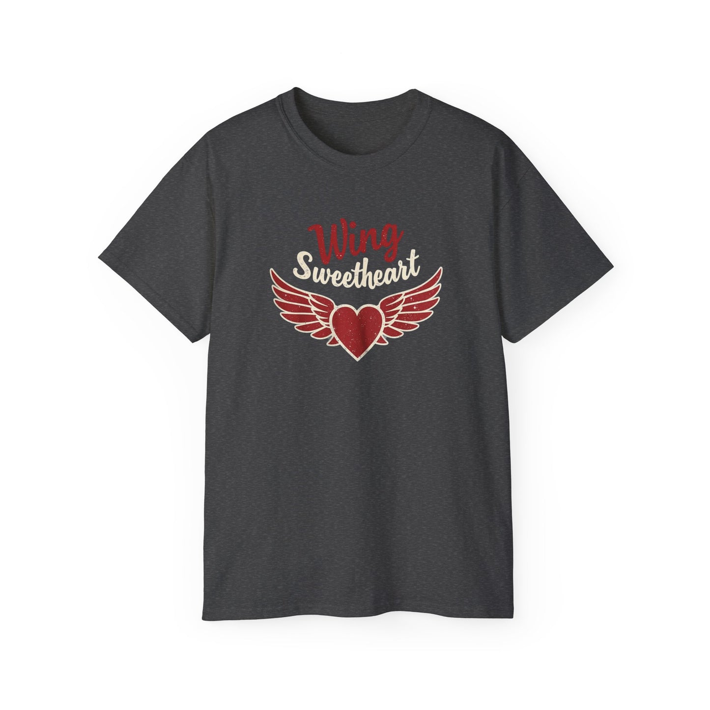 Wing Sweetheart Unisex Ultra Cotton Tee | Cute Graphic Shirt, Valentine's Day Gift, Trendy Casual Wear, Heart Theme Apparel, Unique T-Shirt - Psychonaut Swag