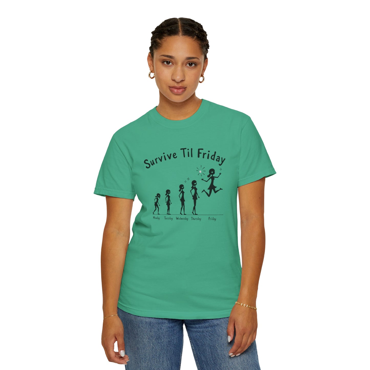 Survive Til Friday Unisex T-shirt, Funny Graphic Tee, Weekend Vibes Shirt, Casual Everyday Wear, Gift for Friends