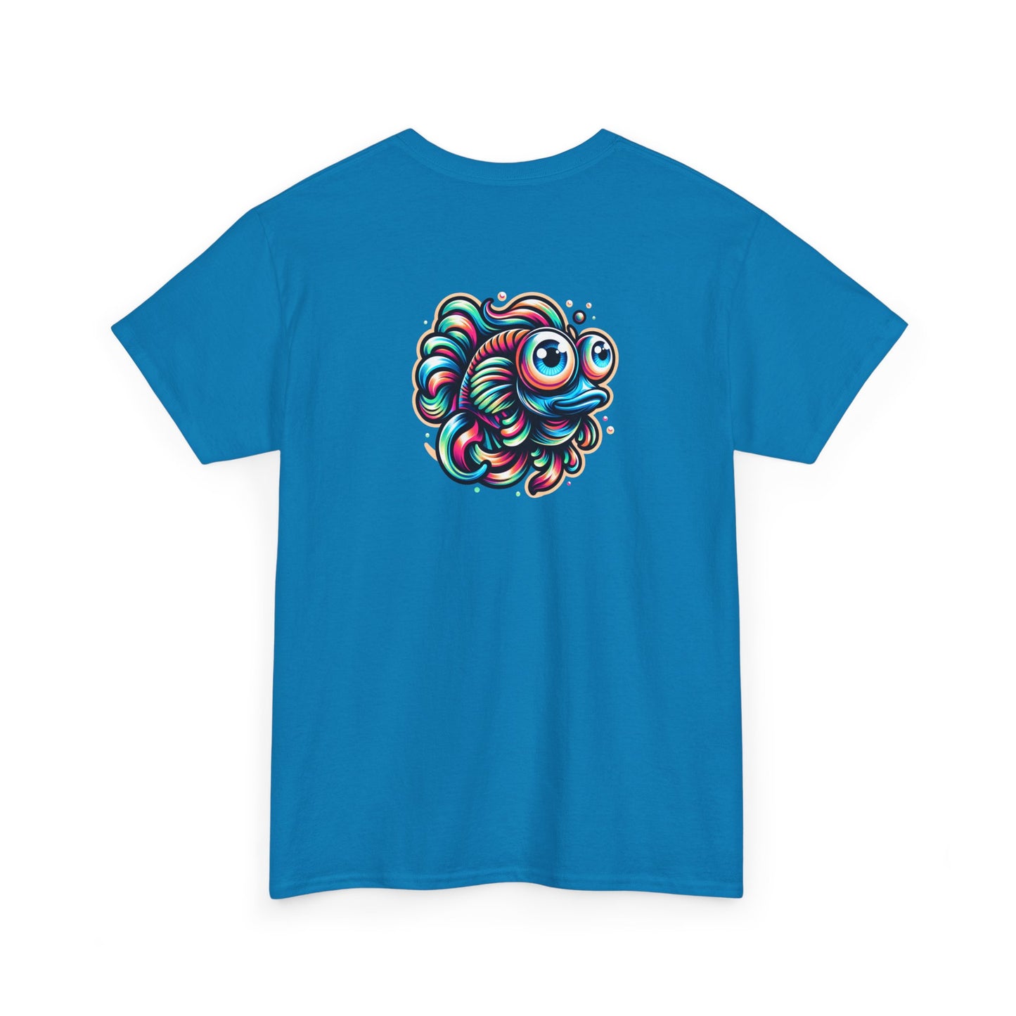 Psychedelic Fish Graphic Unisex Heavy Cotton Tee - Fun & Vibrant Apparel - Psychonaut Swag