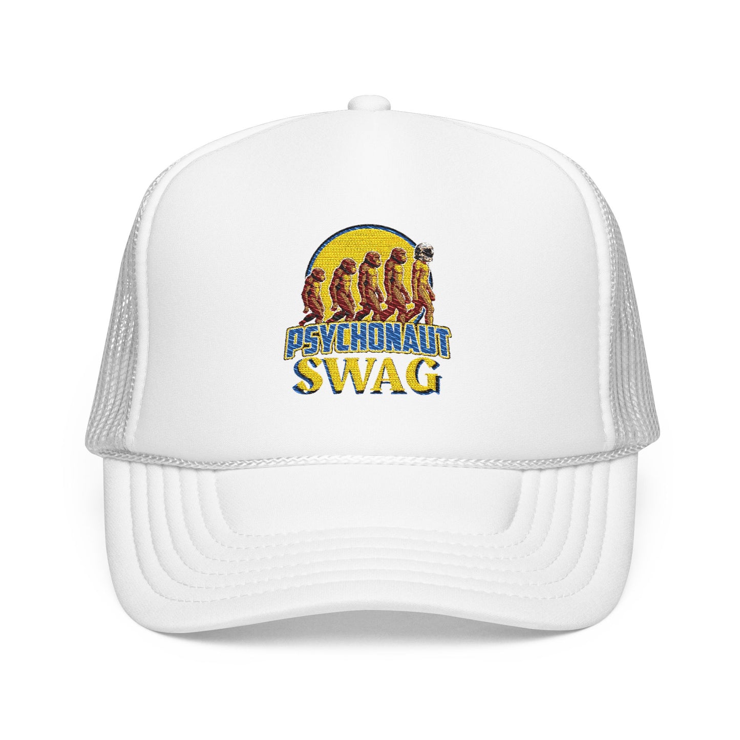 Psychonaut swag small biz, Trucker Hat, Retro Snapback Cap for Festivals, Embroidered Swag for Psychonauts, Perfect Gift for Music Lovers