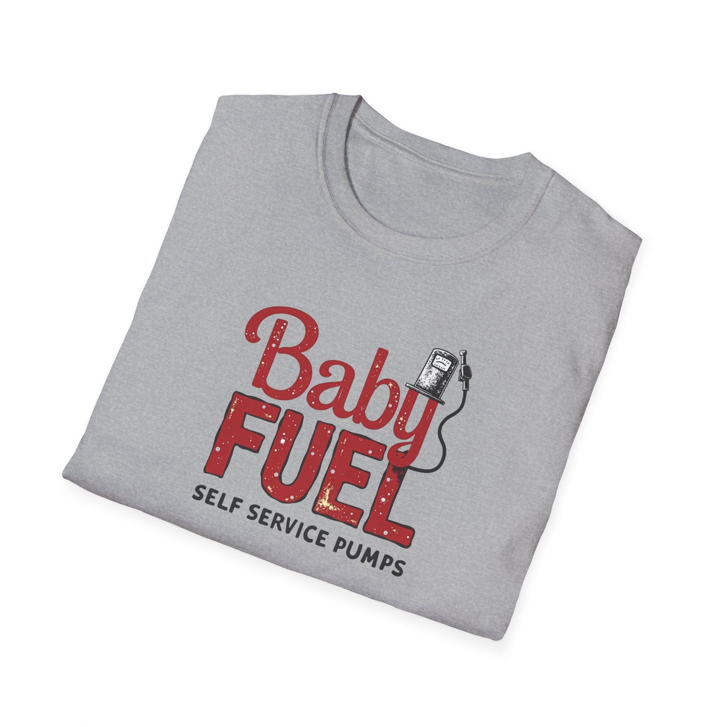 Baby Fuel, Vintage PumpThemed Unisex T-Shirt, Funny Baby Fuel Shirt, Gift for Car Lovers, Automotive Tee, Casual Everyday Wear - Psychonaut Swag