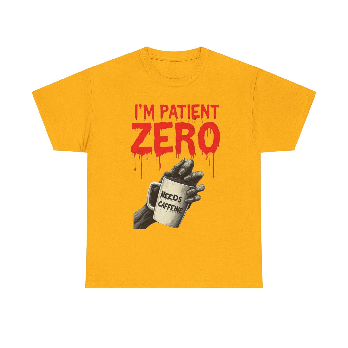 Patient Zero Unisex Heavy Cotton Tee, Horror T-Shirt, Halloween Apparel, Unique Graphic Tee, Casual Wear, Gift for Fans
