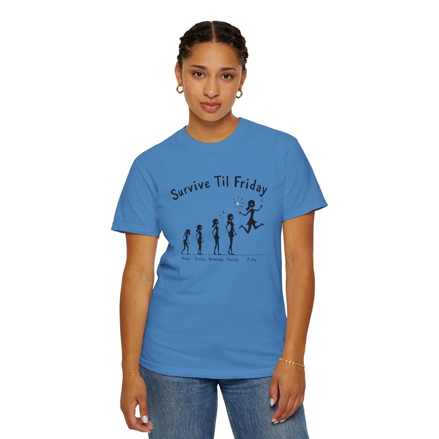 Survive Til Friday Unisex T-shirt, Funny Graphic Tee, Weekend Vibes Shirt, Casual Everyday Wear, Gift for Friends