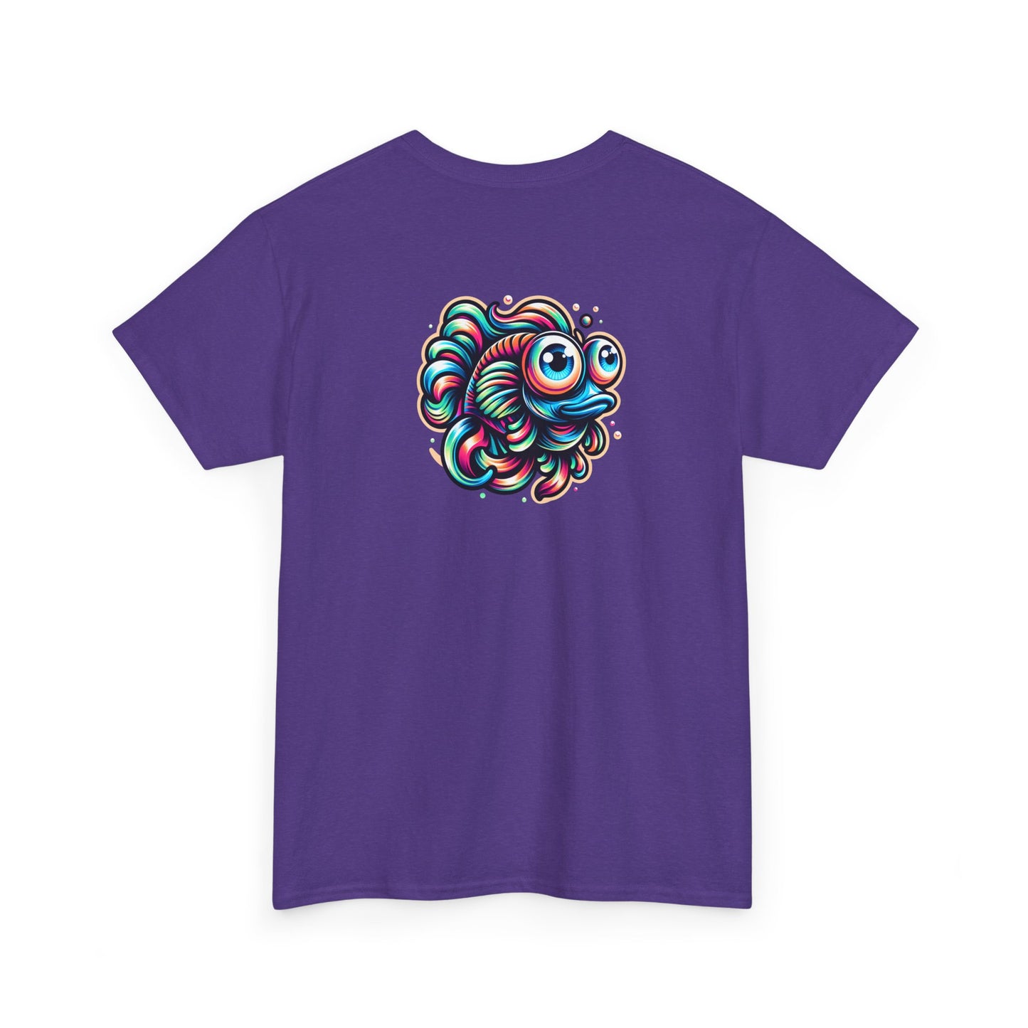 Psychedelic Fish Graphic Unisex Heavy Cotton Tee - Fun & Vibrant Apparel - Psychonaut Swag