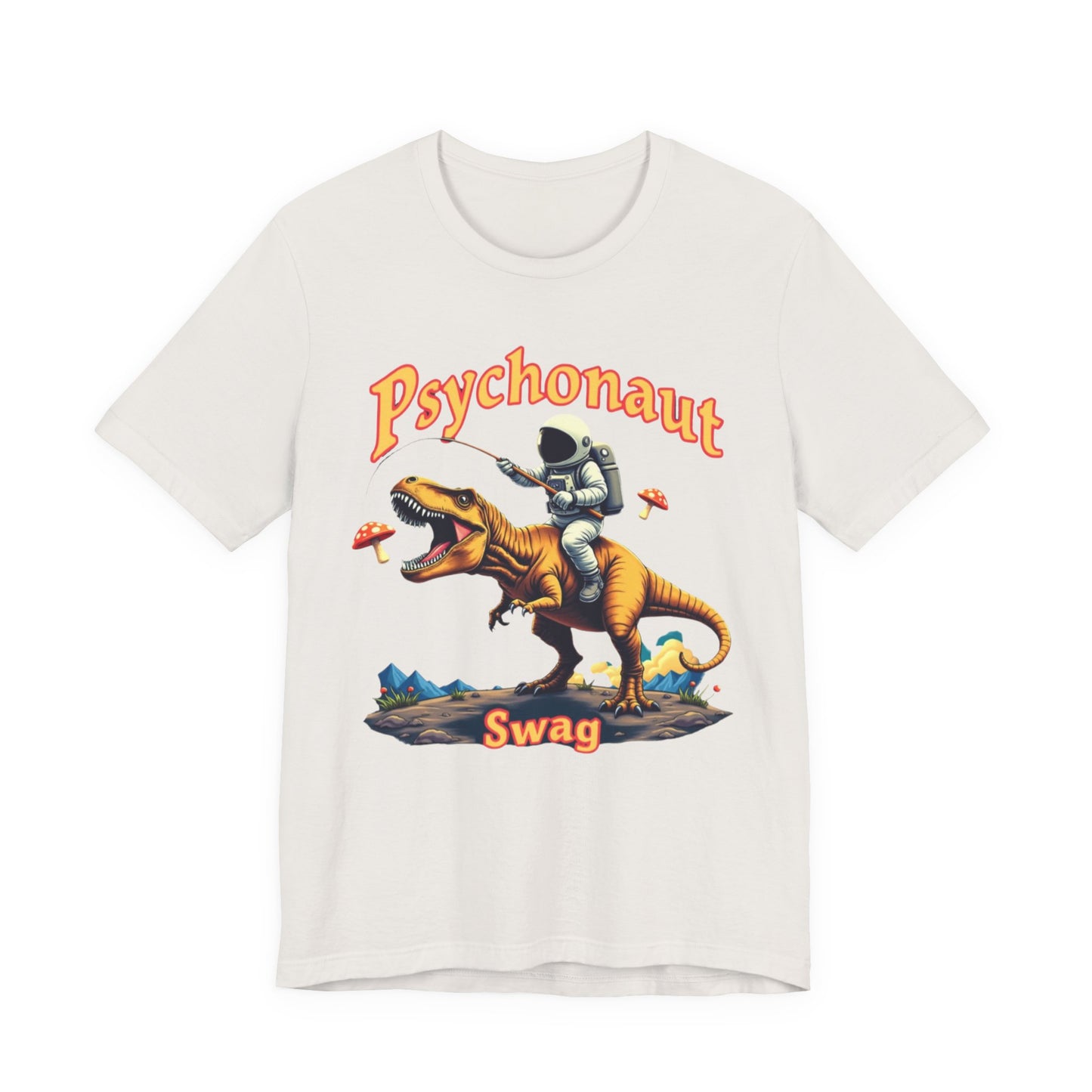 Psychonaut T-Rex Tee - Cool Retro Unisex Jersey Short Sleeve Shirt, Perfect for Gifts, Festivals, and Everyday Wear - Psychonaut Swag