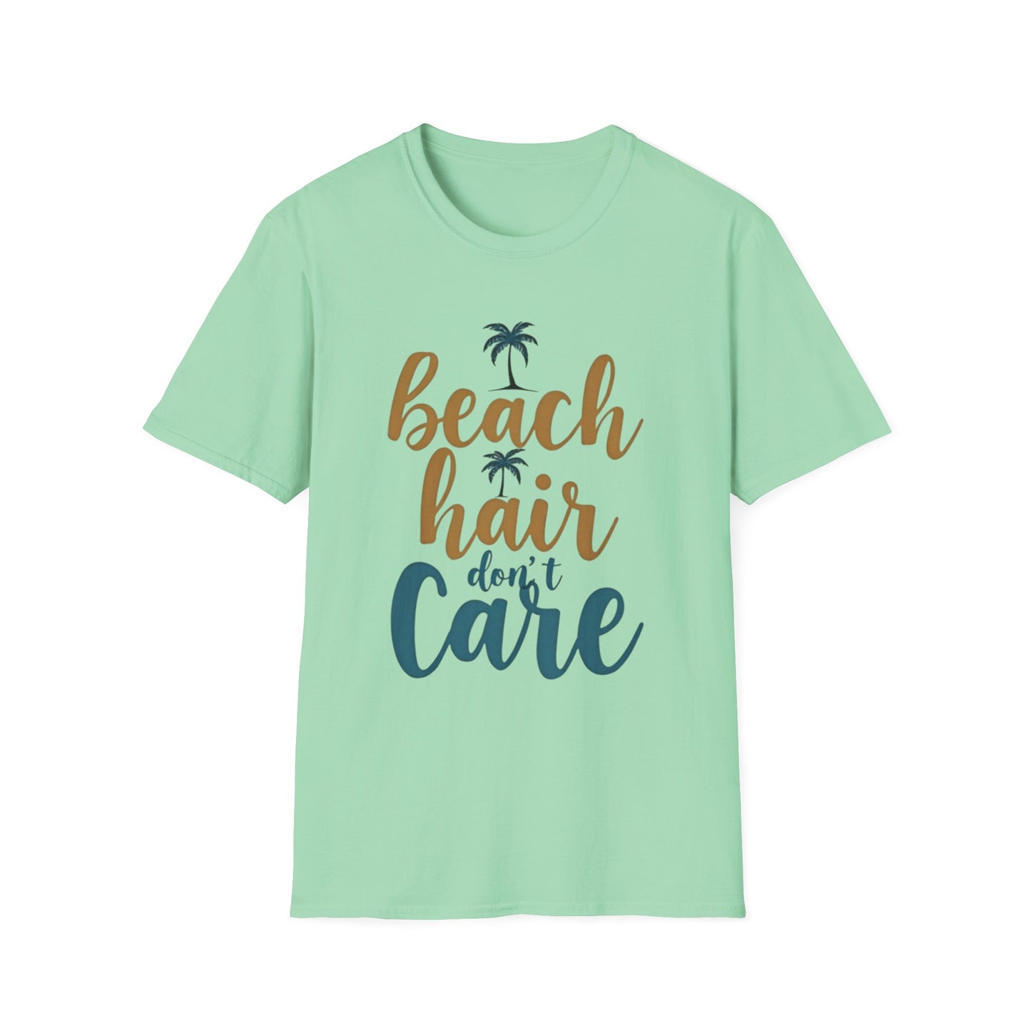 Beach Hair Don't Care Unisex T-Shirt, Summer Vibe Tee, Casual Beachwear, Gift for Beach Lovers, Vacation Attire - Psychonaut Swag