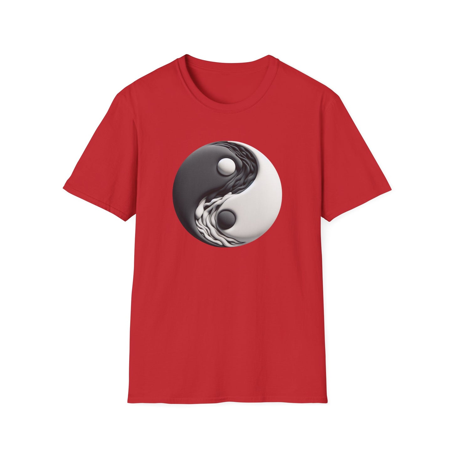 Blending good and evil, yin yang, Unisex Softstyle T-Shirt - Psychonaut Swag