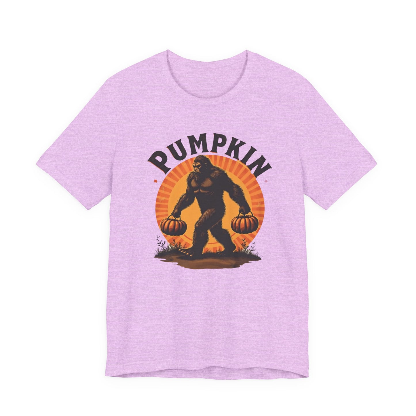 Pumpkin Bigfoot T-Shirt – Unisex Harvest Tee for Fall, Halloween, Autumn Celebrations, Gift for Nature Lovers, Casual Wear