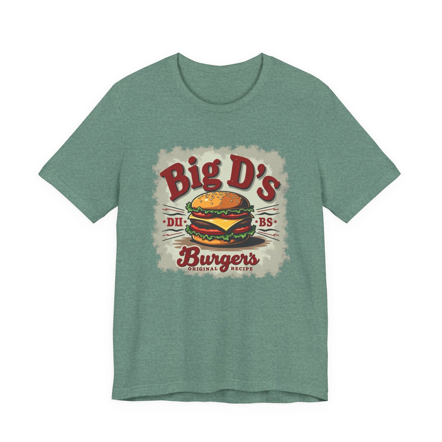 Big D's Burgers Unisex Jersey Tee - Fun Foodie Shirt, Casual Wear, Burger Lover Gift, Retro Fast Food T-Shirt, Summer BBQ Fashion - Psychonaut Swag