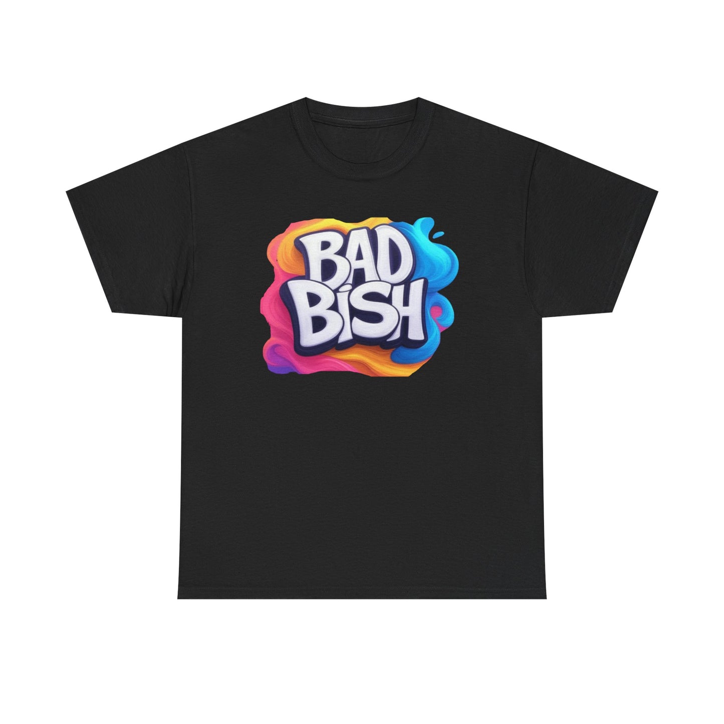 Colorful 'Bad Bish' Unisex Heavy Cotton Tee - Fun and Edgy T-Shirt for Confident Style - Psychonaut Swag