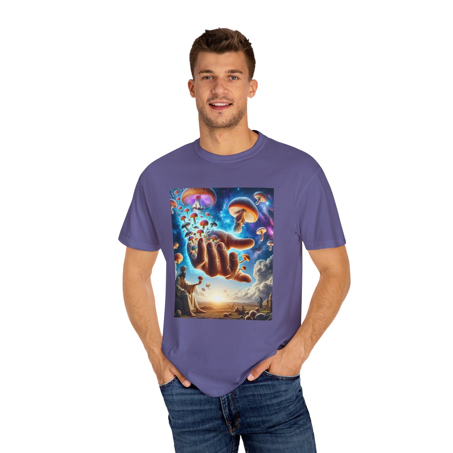 Mushrooms Gifted, Unisex Garment-Dyed T-shirt - Psychonaut Swag