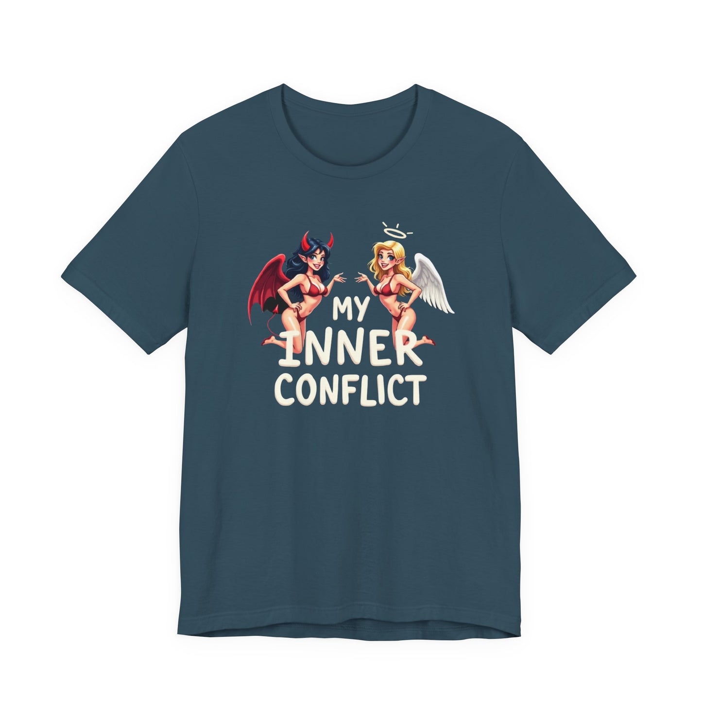 My Inner Conflict, Graphic Tee, Casual Wear, Halloween Gift, Unisex Shirt, Fashion Statement, Unique Style - Psychonaut Swag