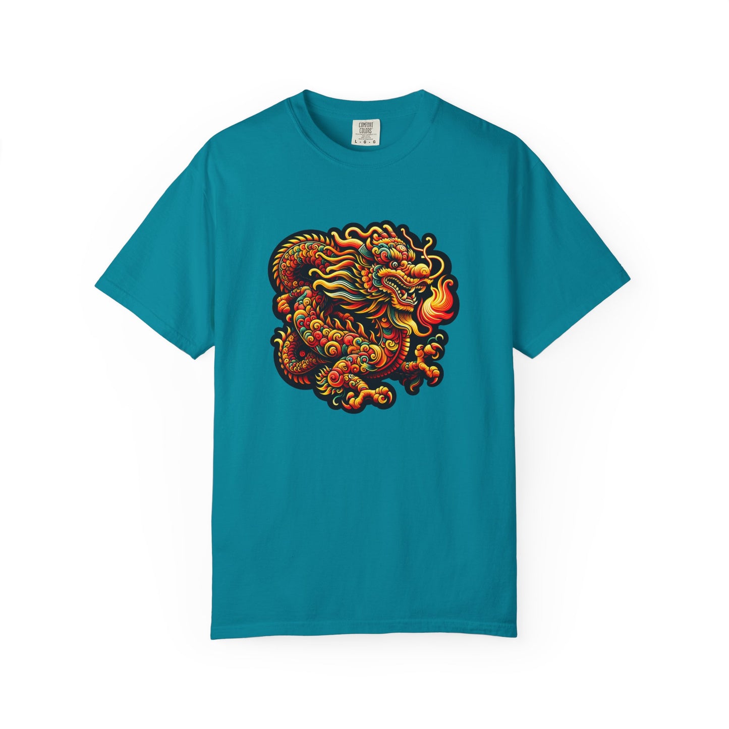 Dragon, Unisex Dragon Graphic T-Shirt - Colorful Garment-Dyed Tee - Psychonaut Swag
