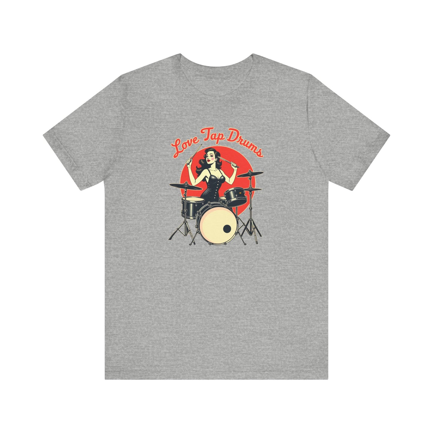 Love Tap Drums, Drummer Tee - Perfect for Music Lovers, Band Merch, Gifts for Musicians, Concerts, Casual Wear, Love Tap Drums - Psychonaut Swag