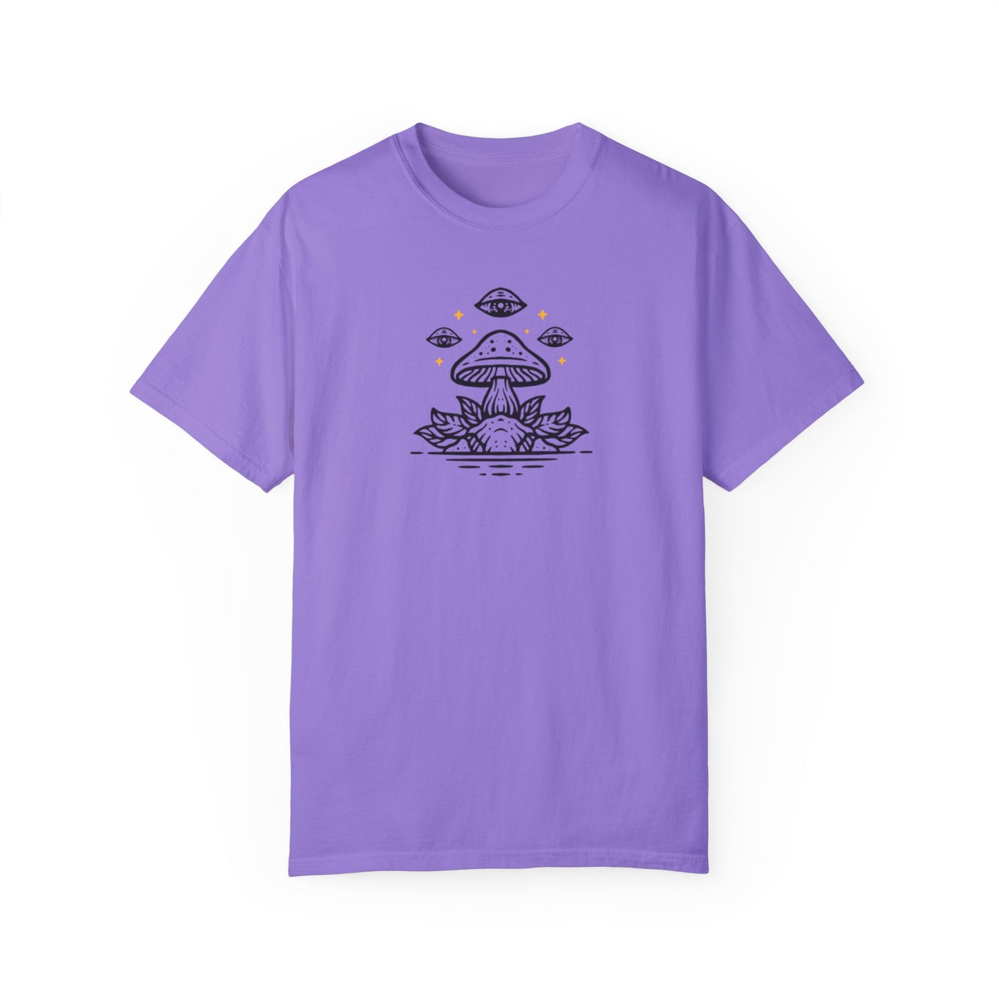 Mushroom pattern,Unisex Garment-Dyed T-shirt - Psychonaut Swag