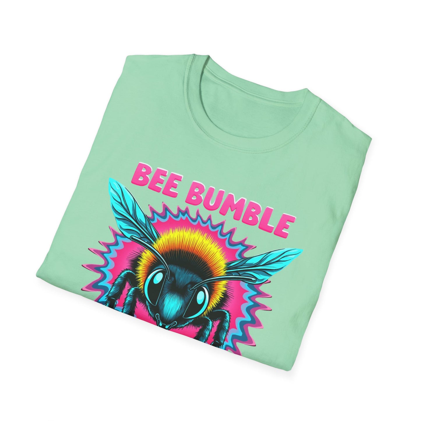 Bee Bumble T-Shirt, Retro Graphic Tee, Softstyle Unisex Shirt, Summer Fashion, Gift for Beekeepers, Eco-Friendly Tee - Psychonaut Swag