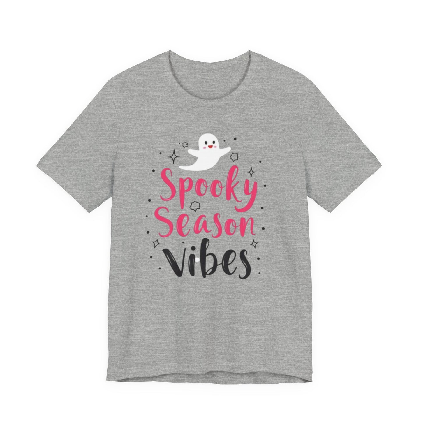 Spooky Season Vibes Tee, Halloween T-Shirt, Unisex Ghost Shirt, Cute Fall Apparel, Casual Halloween Outfit, Halloween Gift