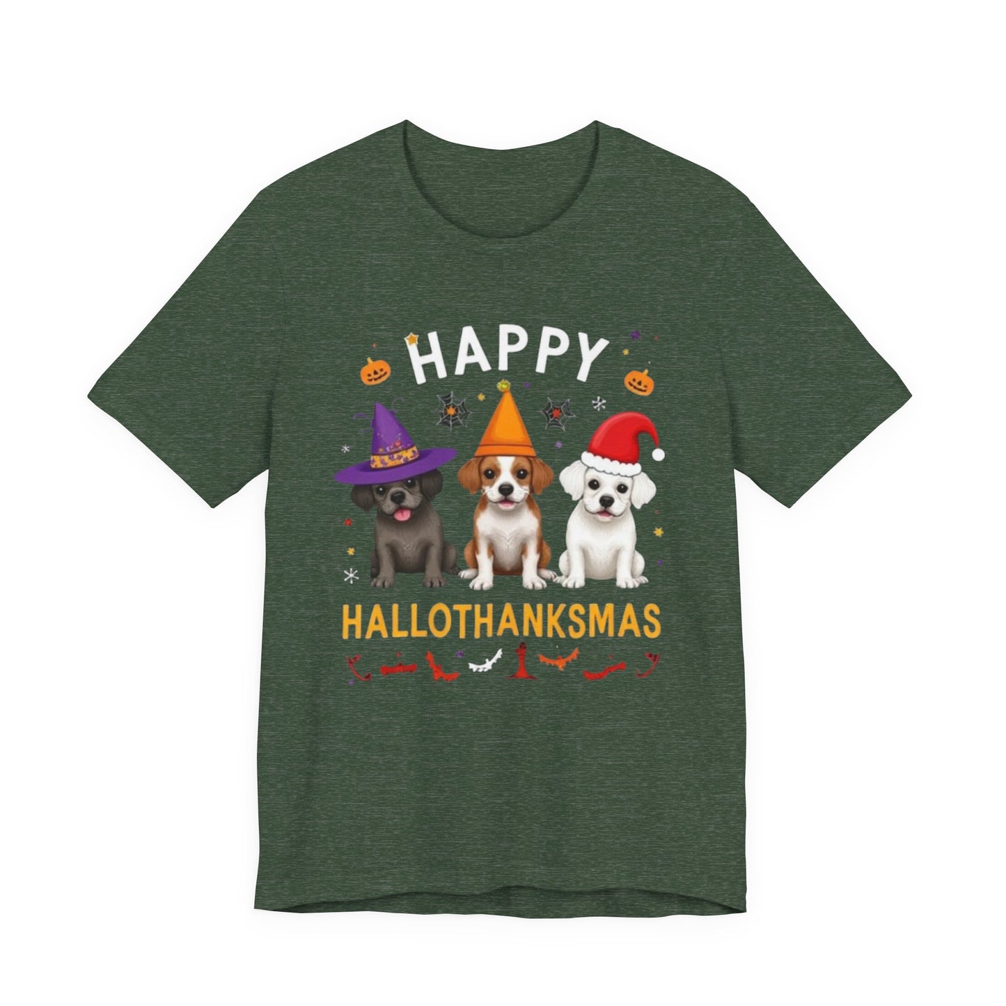 Holiday Trifecta tee, Funny Halloween T-Shirt for Parties, Unisex Short Sleeve Tee, Spooky Holiday Apparel, Gift for Halloween Lovers