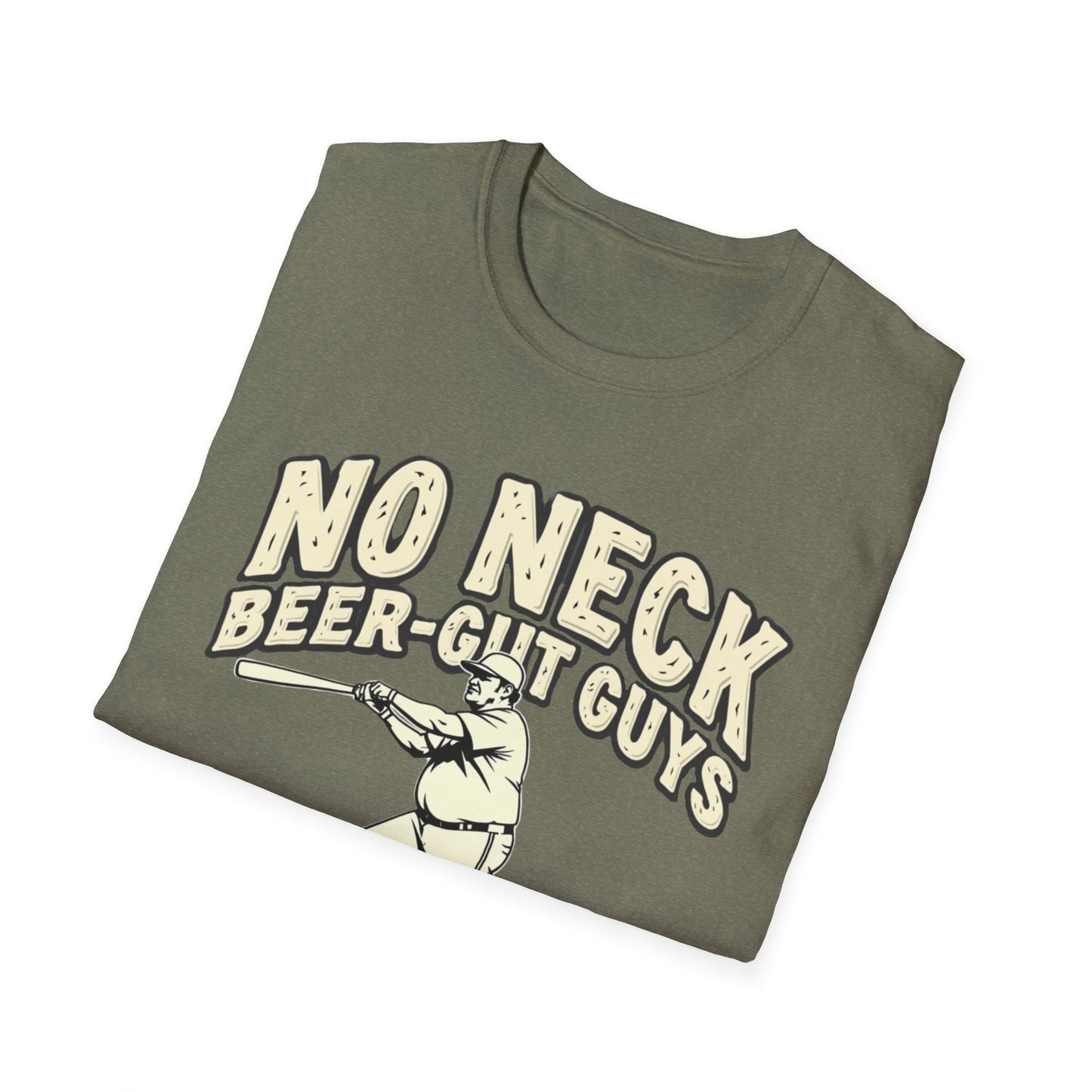 No Neck Beer Gut Guys T-Shirt | Unisex Softstyle Tee, Humor Apparel, Funny Gift for Beer Lovers, Casual Wear, Funny Saying Shirt - Psychonaut Swag