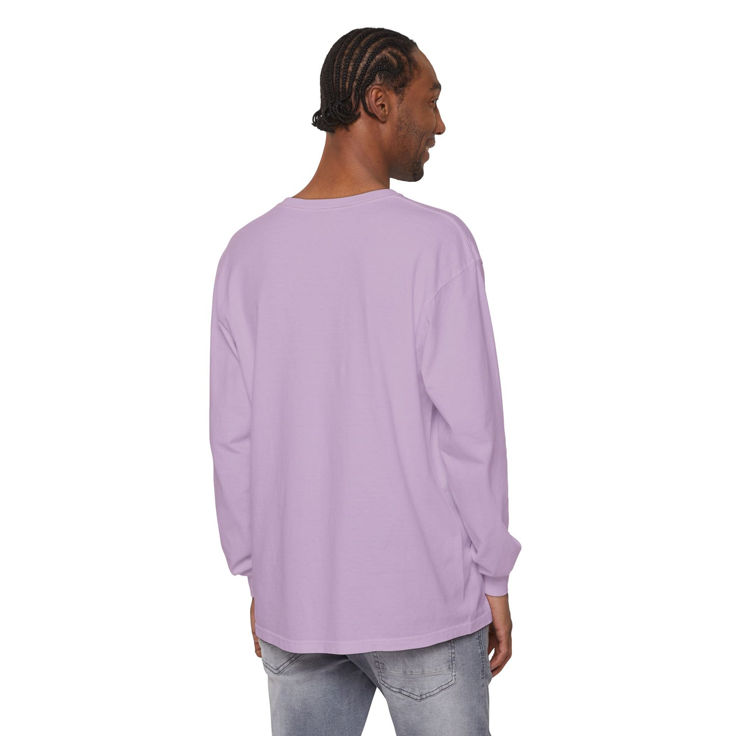 Sunset Dolphin Unisex Garment-dyed Long Sleeve T-Shirt - Psychonaut Swag