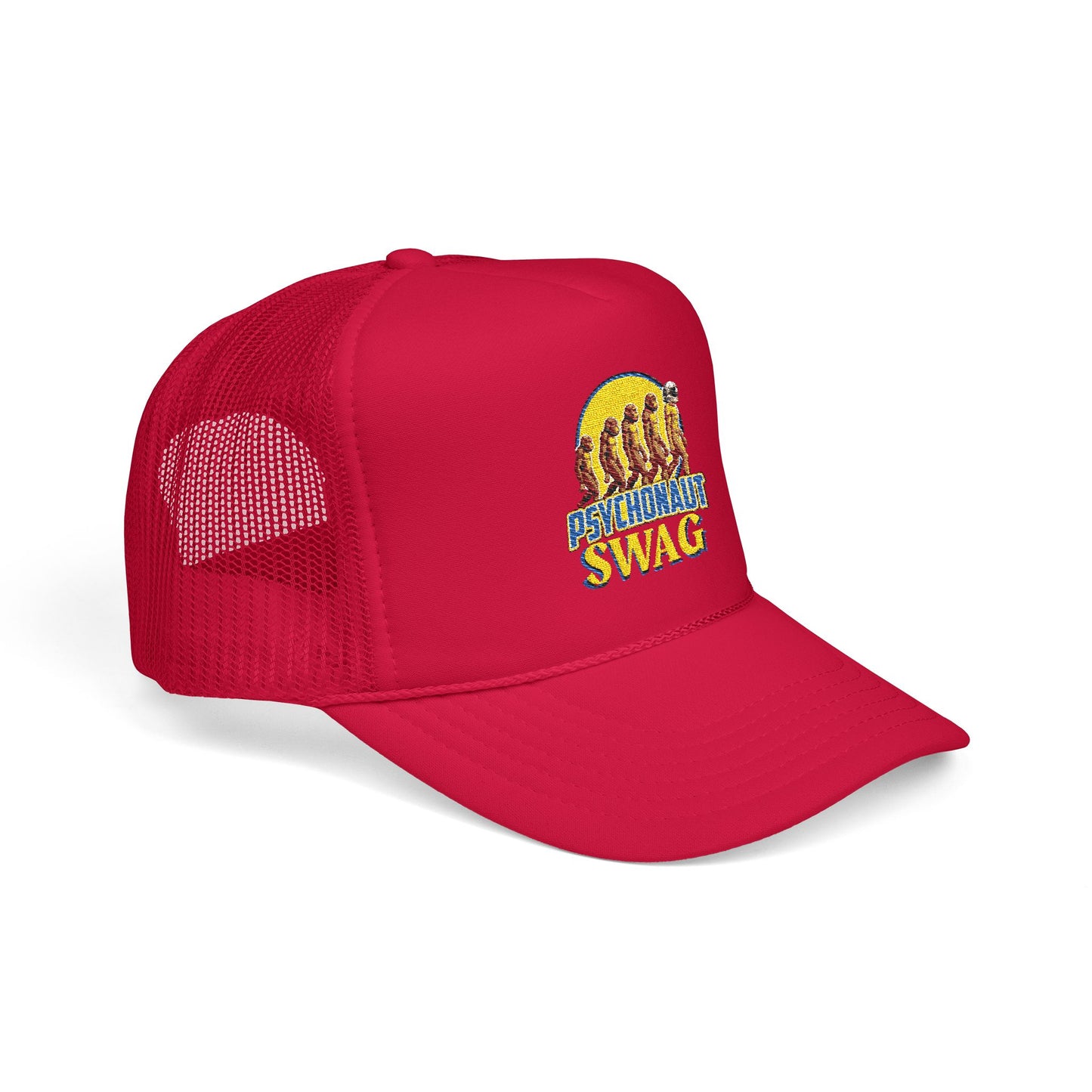 Psychonaut swag small biz, Trucker Hat, Retro Snapback Cap for Festivals, Embroidered Swag for Psychonauts, Perfect Gift for Music Lovers