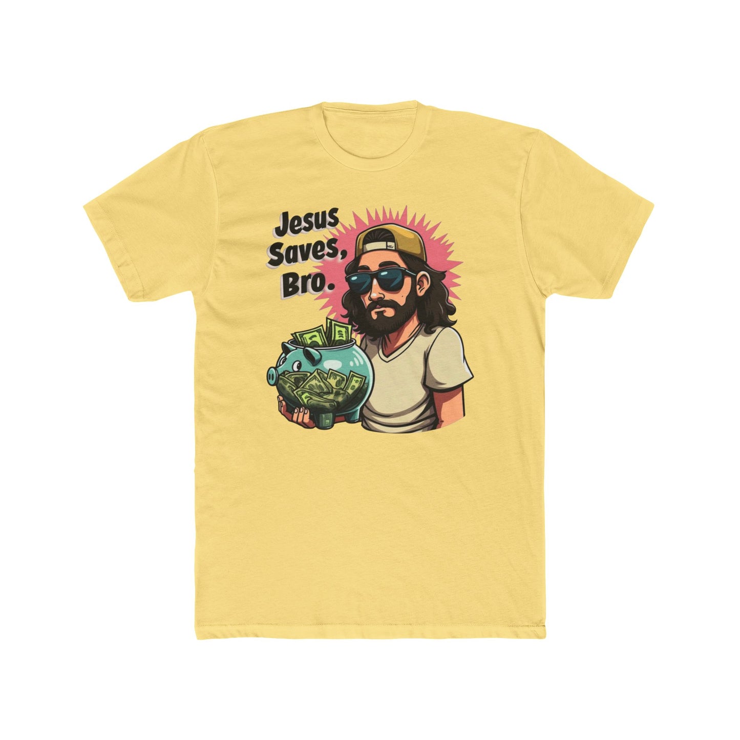 Jesus Saves, Bro' - Casual Wear, Funny Gift, Humor Shirt, Church Events, Everyday Style - Psychonaut Swag