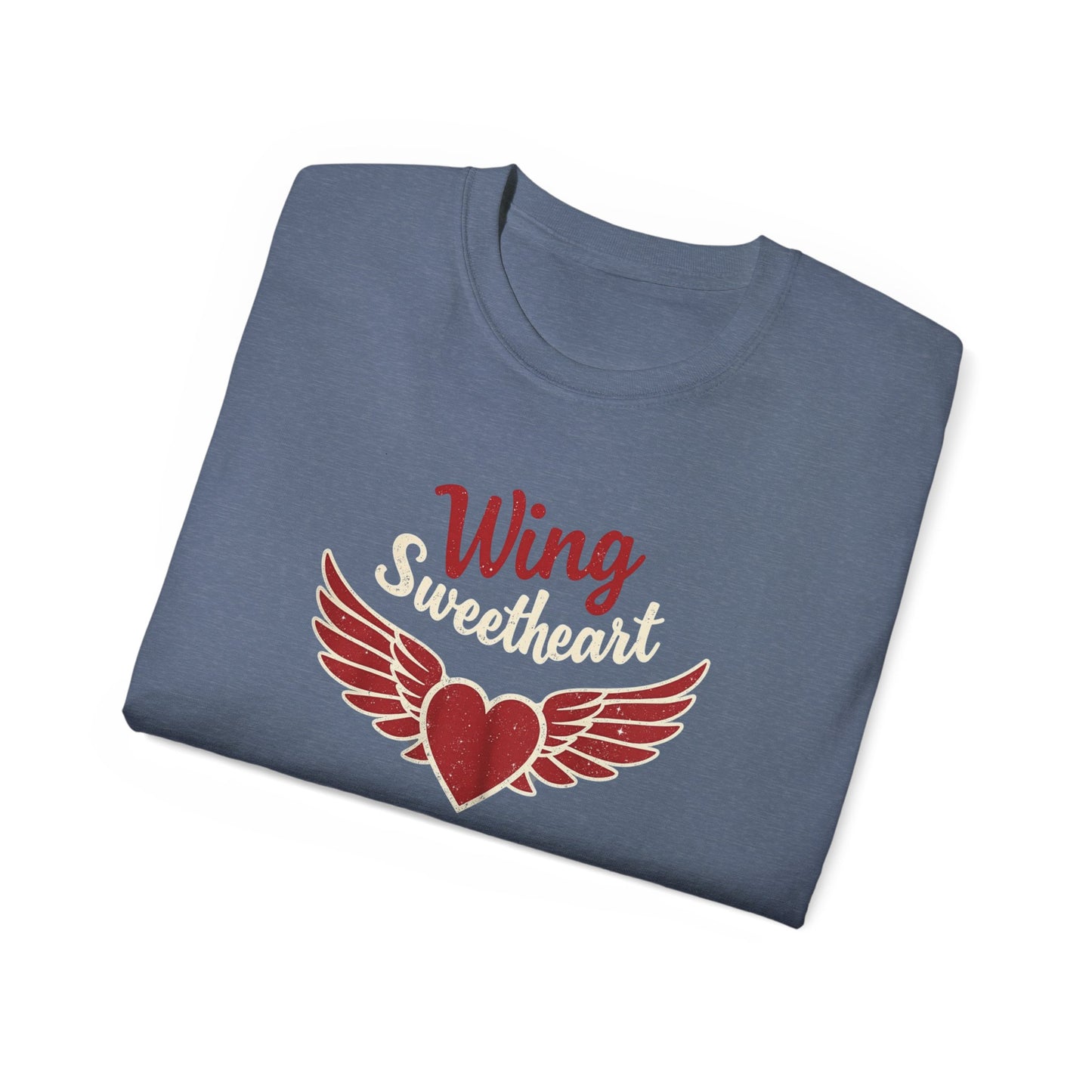 Wing Sweetheart Unisex Ultra Cotton Tee | Cute Graphic Shirt, Valentine's Day Gift, Trendy Casual Wear, Heart Theme Apparel, Unique T-Shirt - Psychonaut Swag