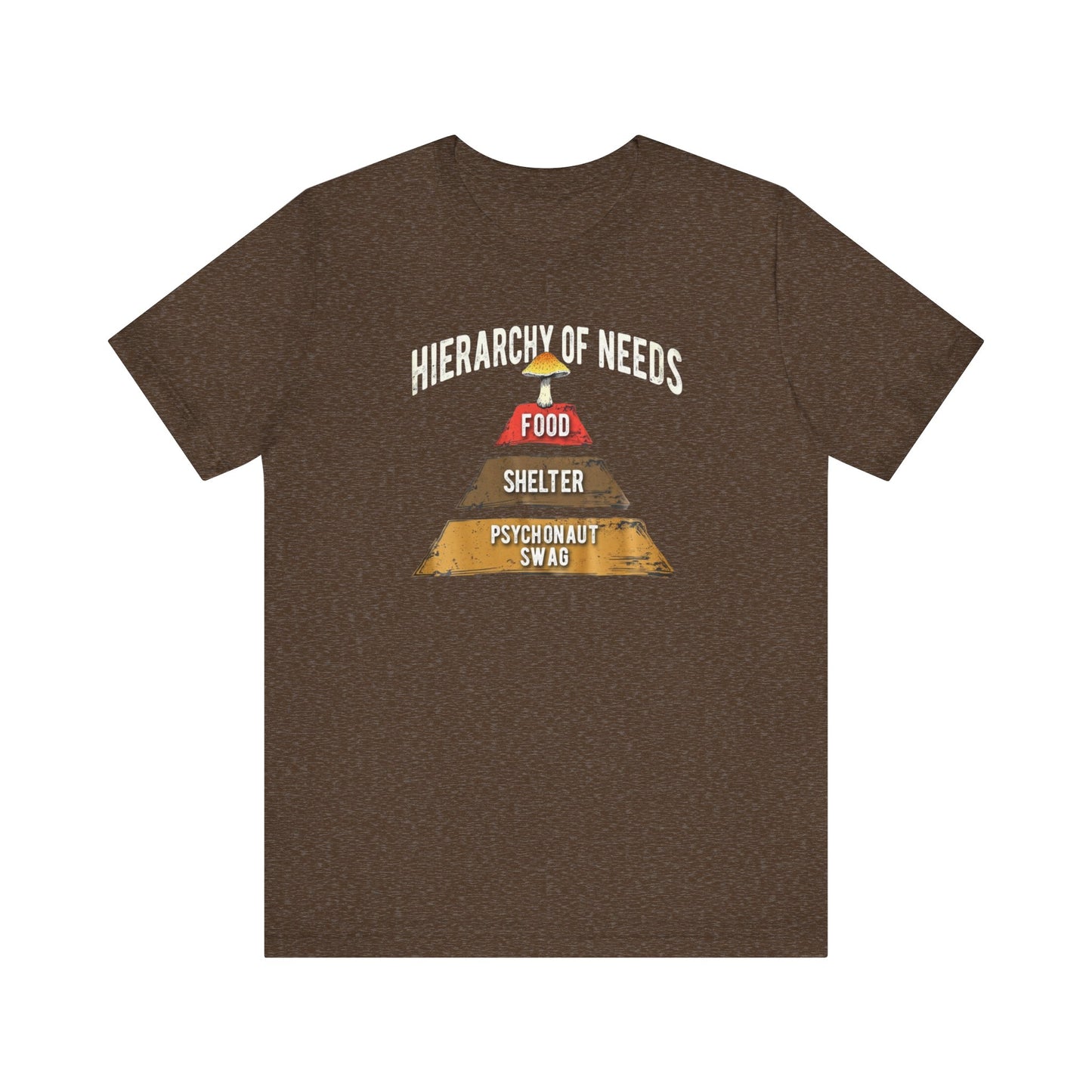 Hierarchy of Needs Tee, Unisex Short Sleeve Shirt, Casual Wear, Gift for Psychonauts, Fun Graphic Shirt, Perfect for Festivals - Psychonaut Swag