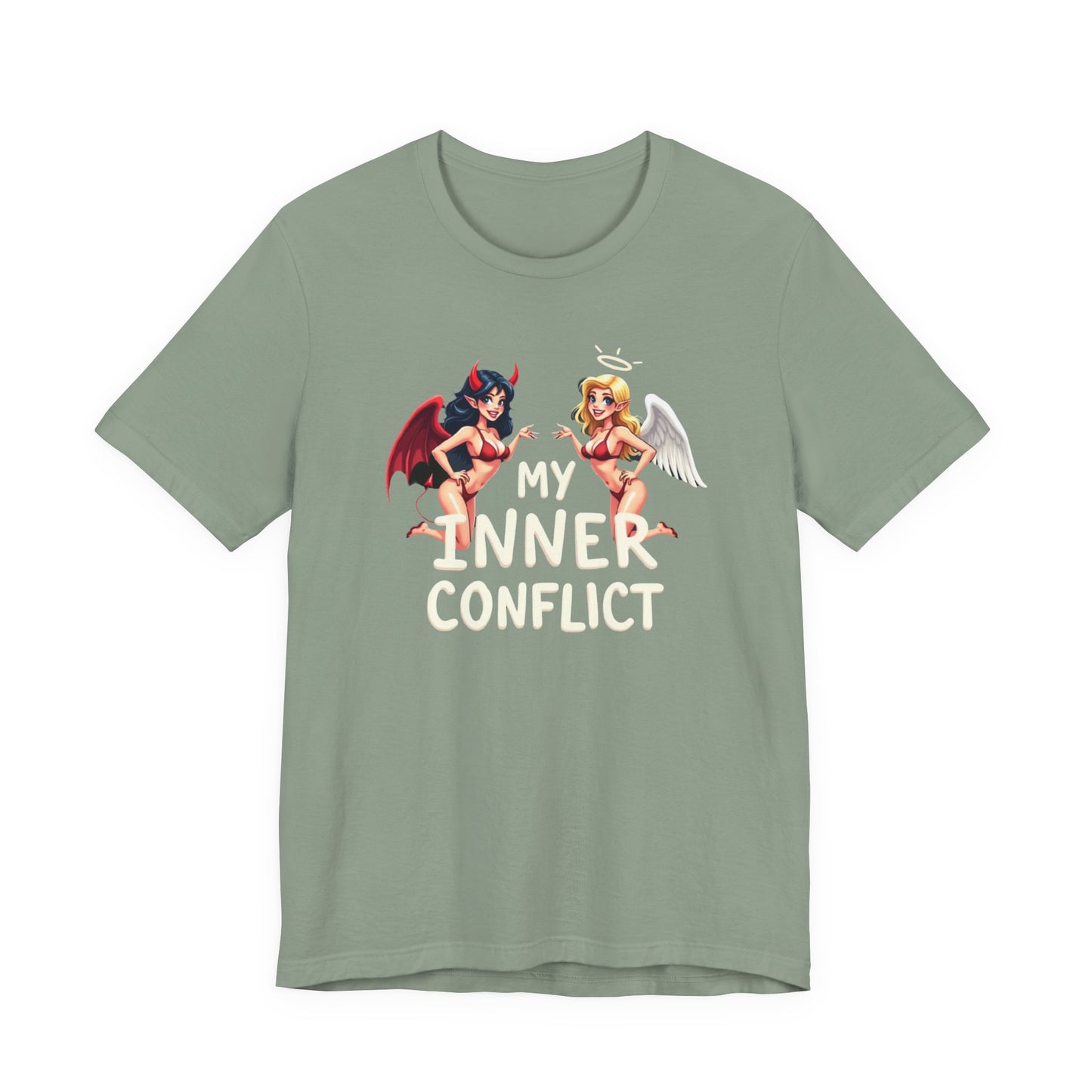 My Inner Conflict, Graphic Tee, Casual Wear, Halloween Gift, Unisex Shirt, Fashion Statement, Unique Style - Psychonaut Swag