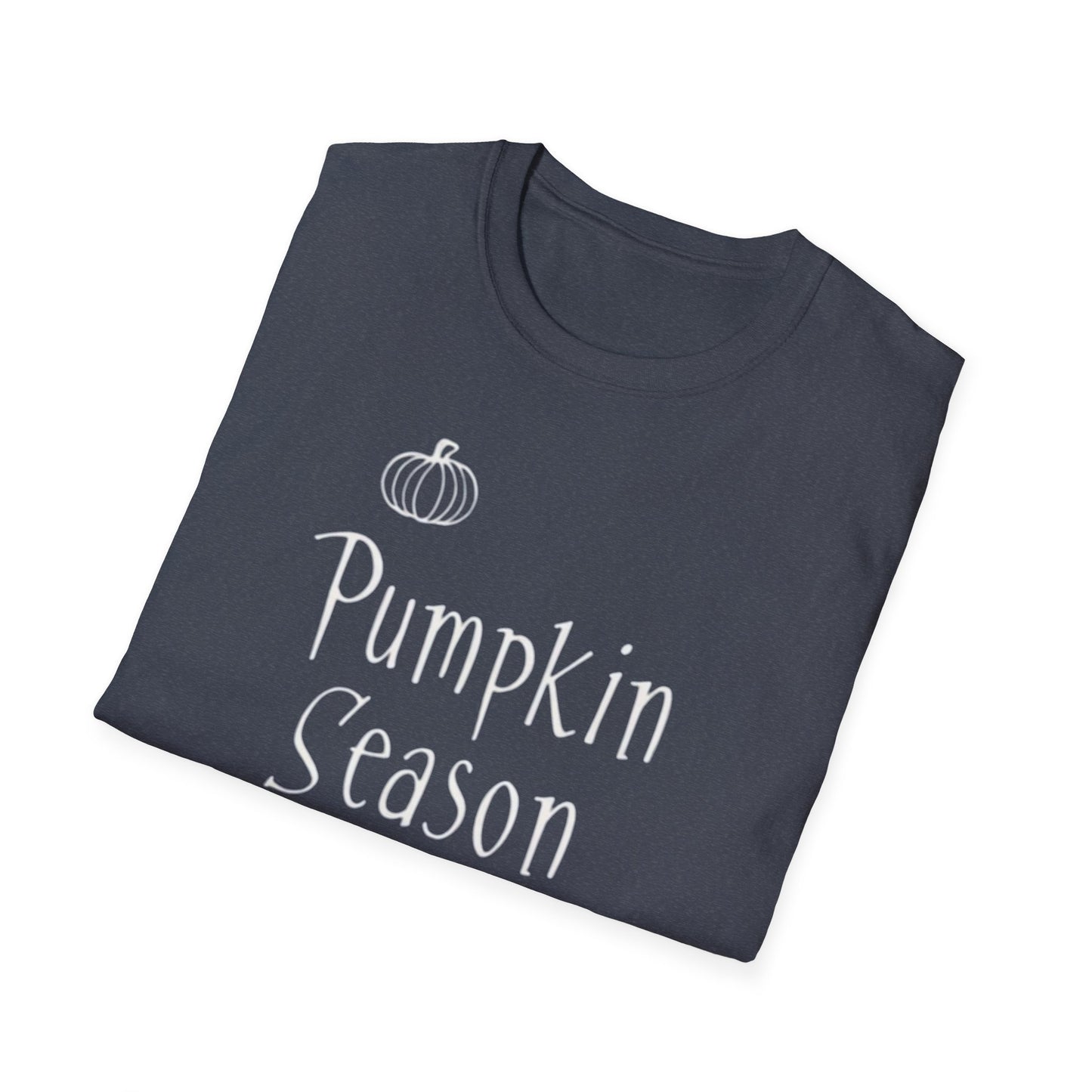 Pumpkin Season, Unisex Softstyle T-Shirt - Casual Wear, Fall Fashion, Halloween, Harvest Celebration, Gift Idea