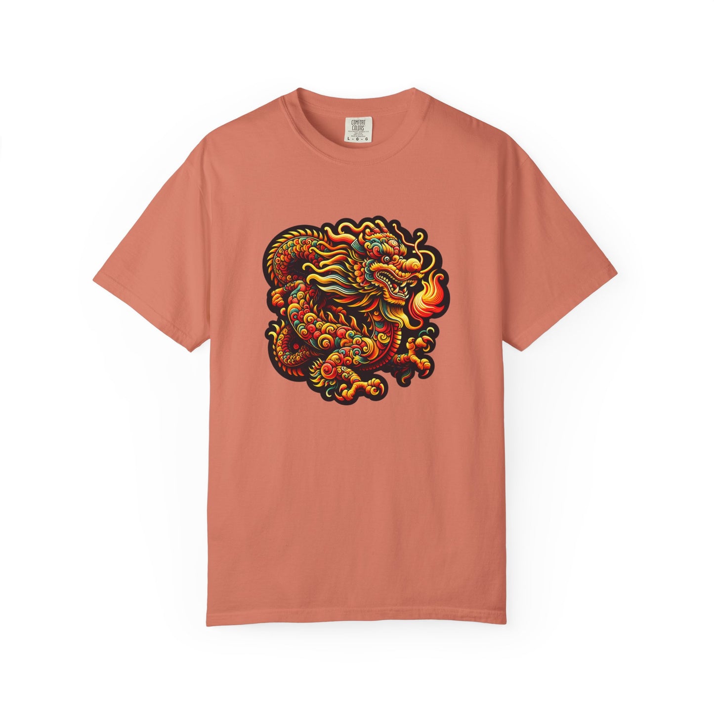 Dragon, Unisex Dragon Graphic T-Shirt - Colorful Garment-Dyed Tee - Psychonaut Swag