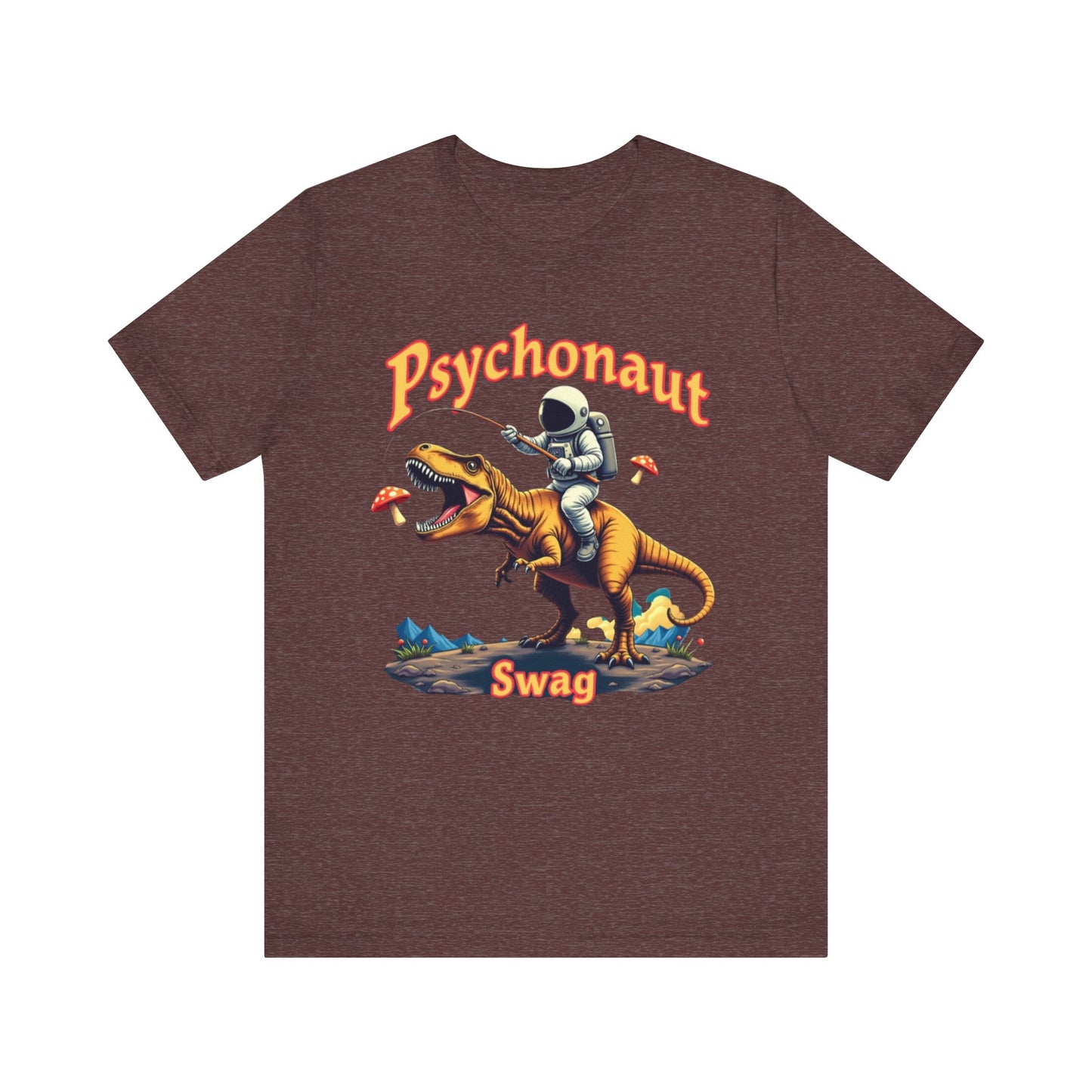 Psychonaut T-Rex Tee - Cool Retro Unisex Jersey Short Sleeve Shirt, Perfect for Gifts, Festivals, and Everyday Wear - Psychonaut Swag