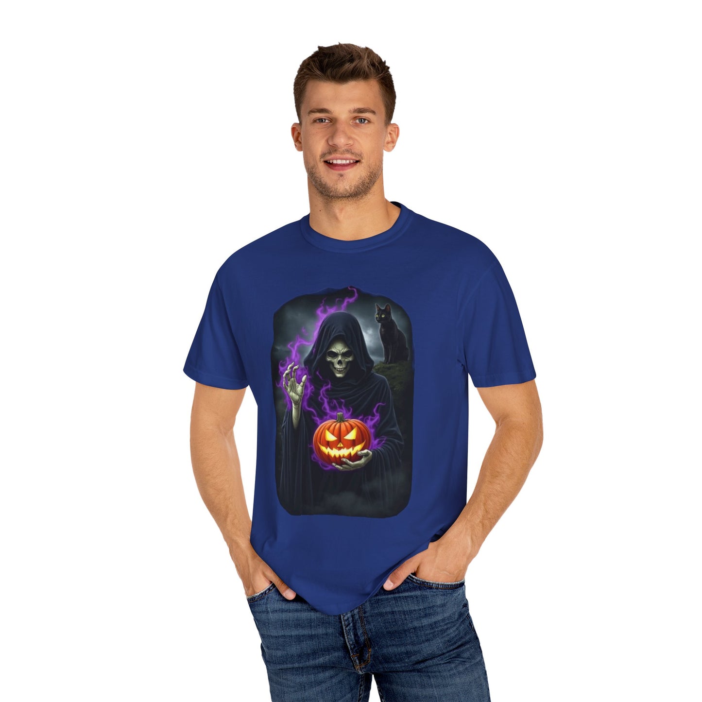 Spooky Halloween T-Shirt, Unisex Garment-Dyed Tee, Trick or Treat Shirt, Fall Fashion, Halloween Costume, Gift for Halloween Lovers