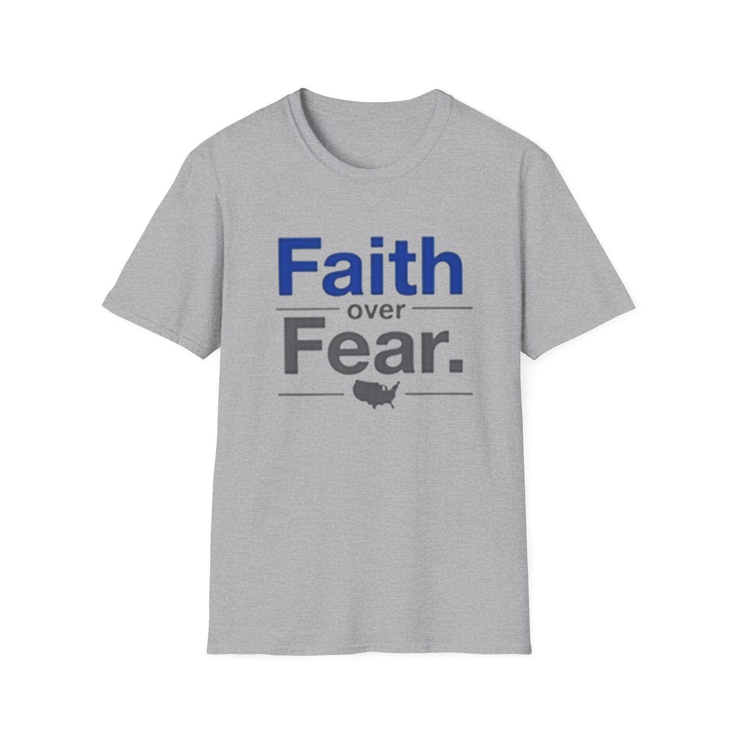 Faith Over Fear Unisex Softstyle T-Shirt | Inspirational Tee for Motivational Gifts, Everyday Wear, Faith, Courage, Positive Vibes - Psychonaut Swag