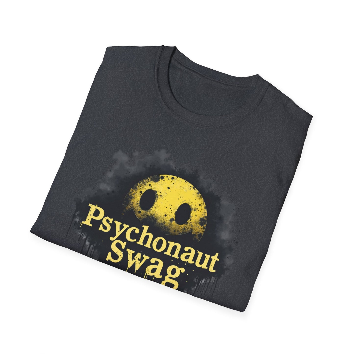 Psycho Smile, Pyschonaut Swag T-Shirt - Unisex Softstyle Tee, Casual Wear, Gift for Gamers, Festival Attire, Streetwear Fashion