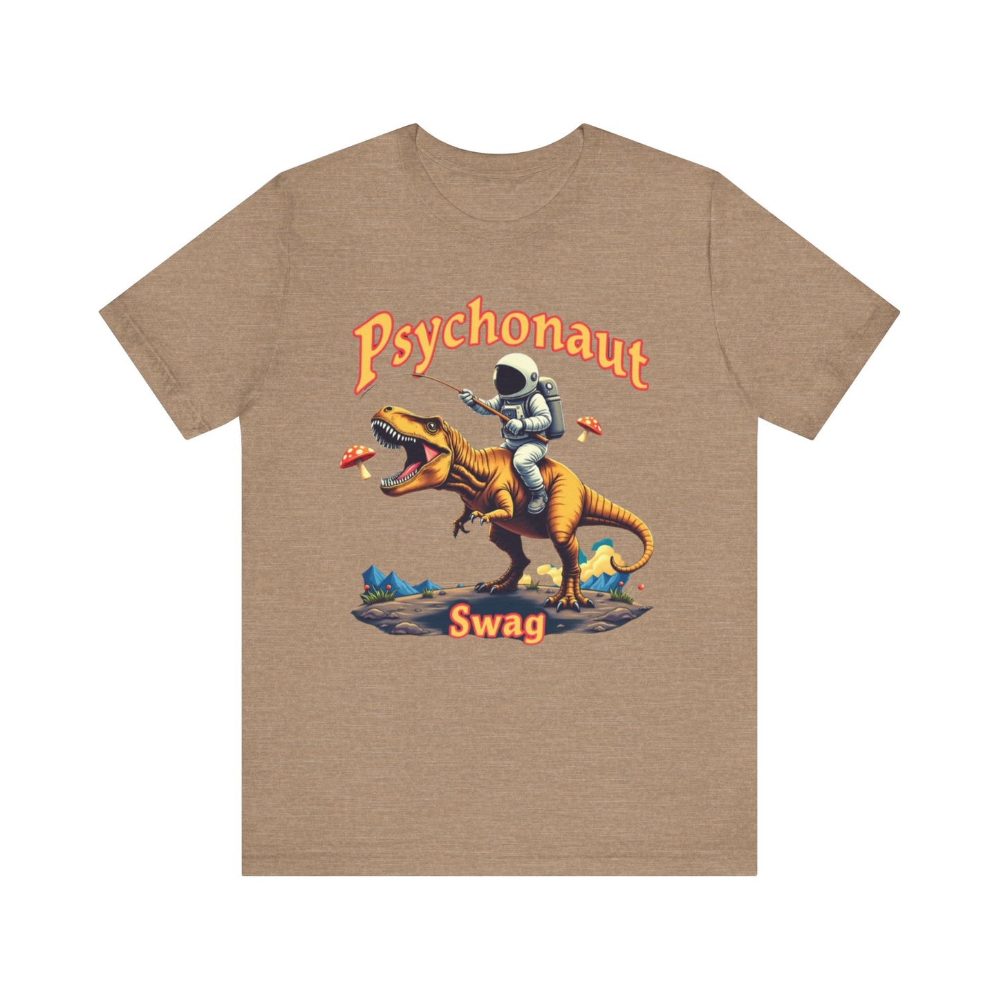 Psychonaut T-Rex Tee - Cool Retro Unisex Jersey Short Sleeve Shirt, Perfect for Gifts, Festivals, and Everyday Wear - Psychonaut Swag