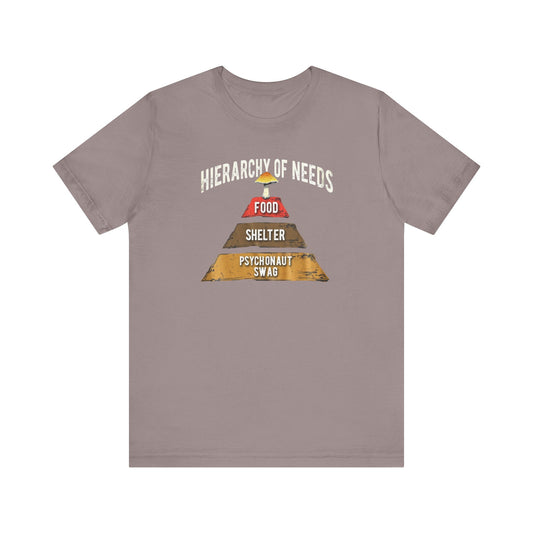 Hierarchy of Needs Tee, Unisex Short Sleeve Shirt, Casual Wear, Gift for Psychonauts, Fun Graphic Shirt, Perfect for Festivals - Psychonaut Swag