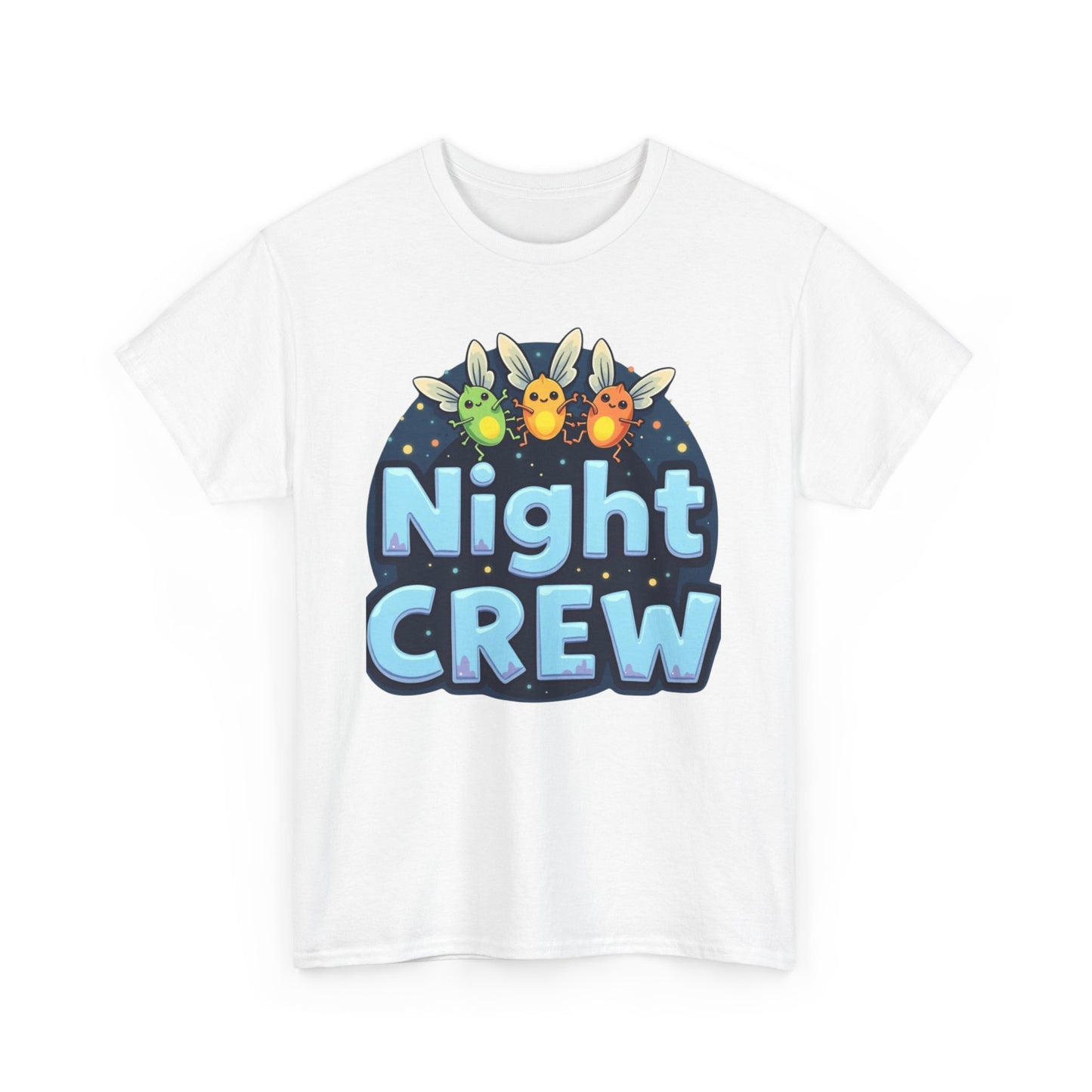 Night Crew Unisex Heavy Cotton Tee, Comfortable Graphic Tee, Great for Parties, Casual Wear, Gift for Friends, Summer Events - Psychonaut Swag