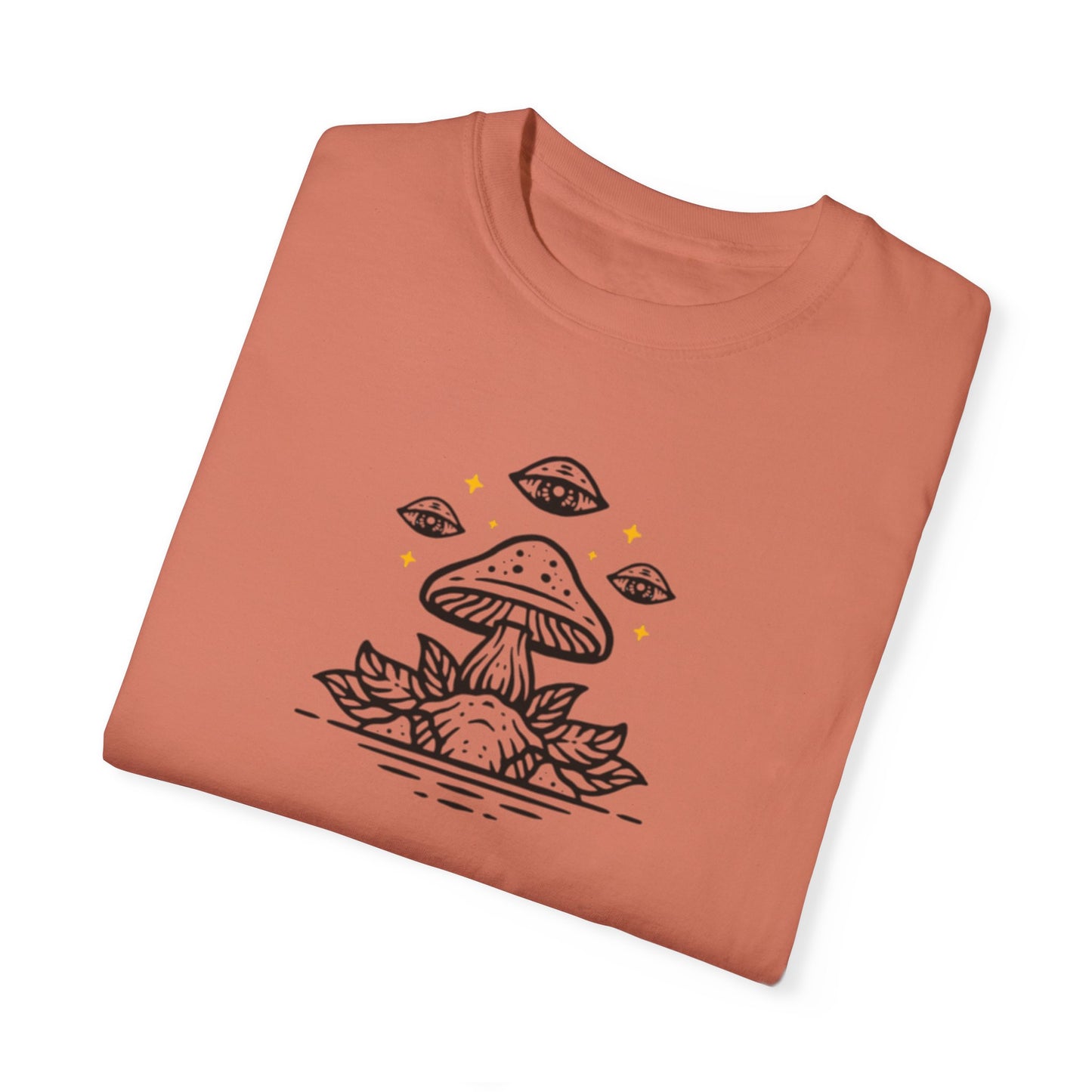 Mushroom pattern,Unisex Garment-Dyed T-shirt - Psychonaut Swag