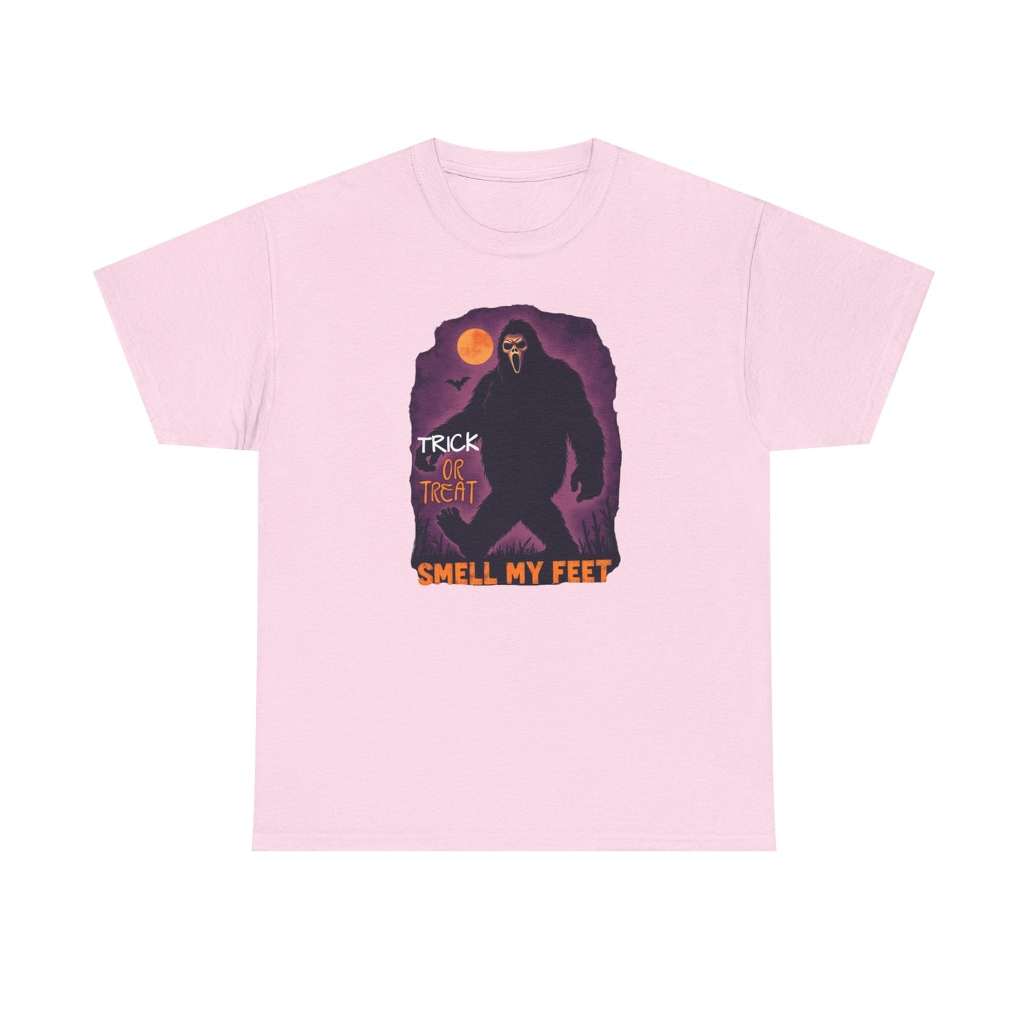Halloween Bigfoot Tee, Unisex Cotton T-Shirt, Trick or Treat Shirt, Smell My Feet Design, Funny Halloween Apparel